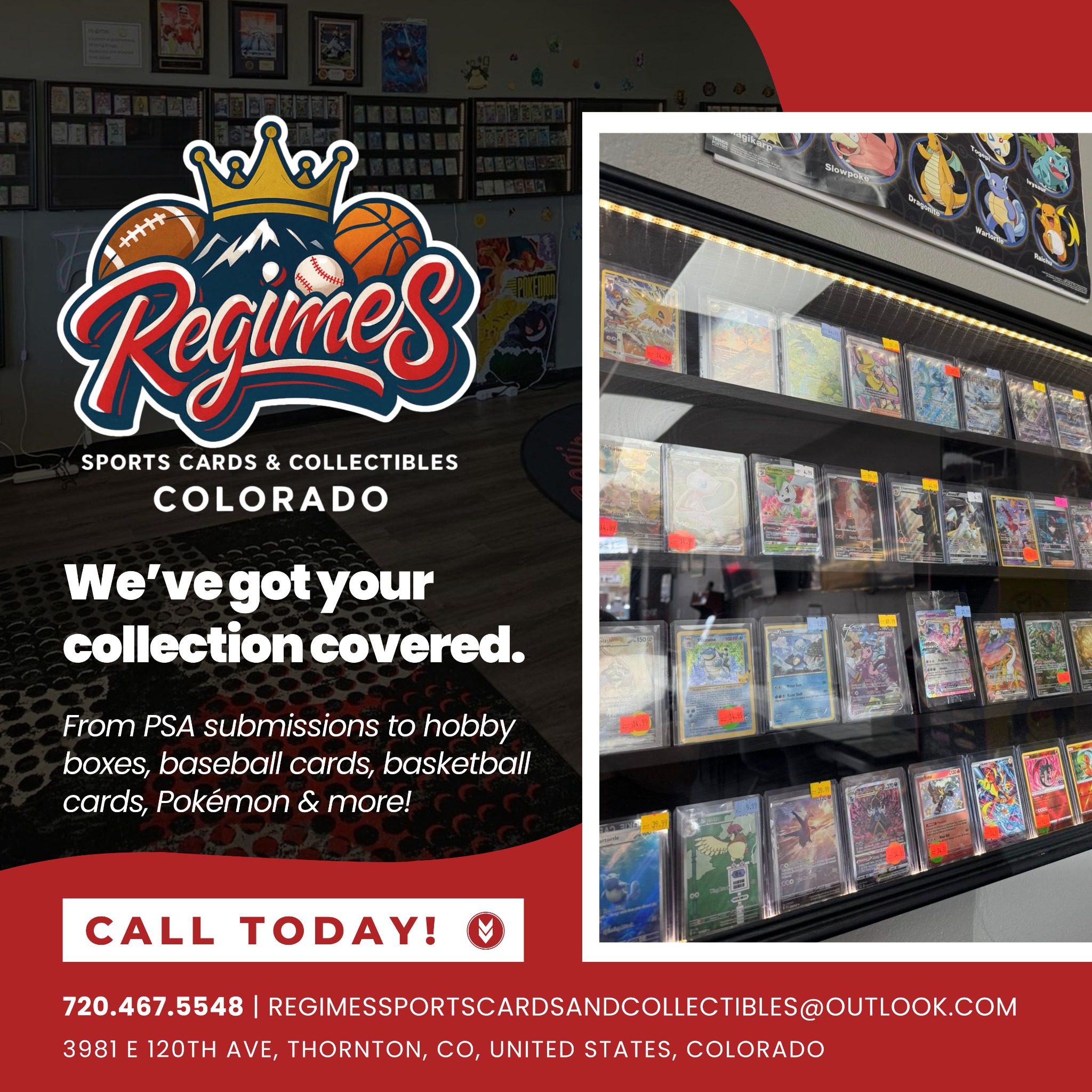 Regimes Sports Cards and Collectibles Facebook ad