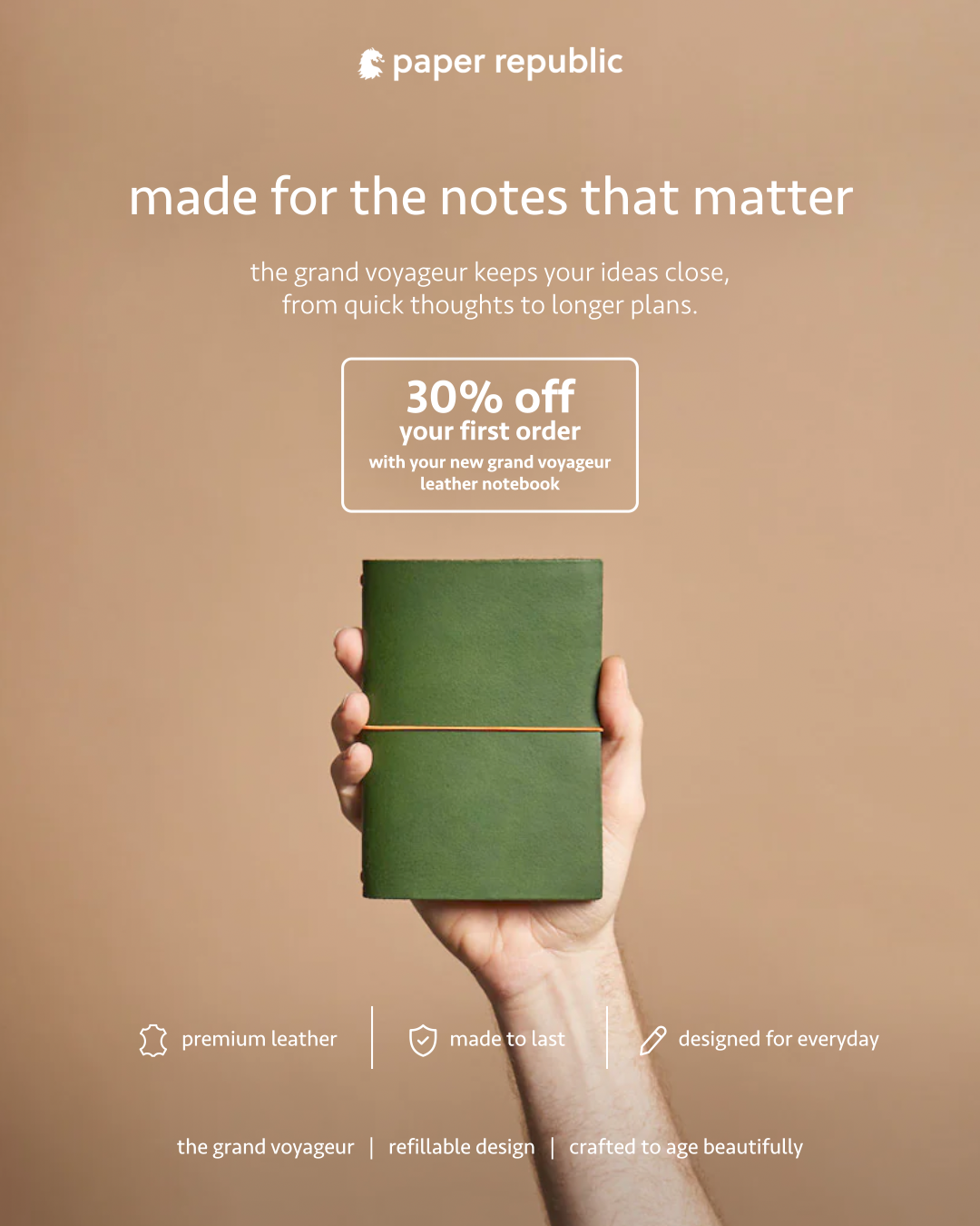 Paper Republic Notebooks Facebook ad