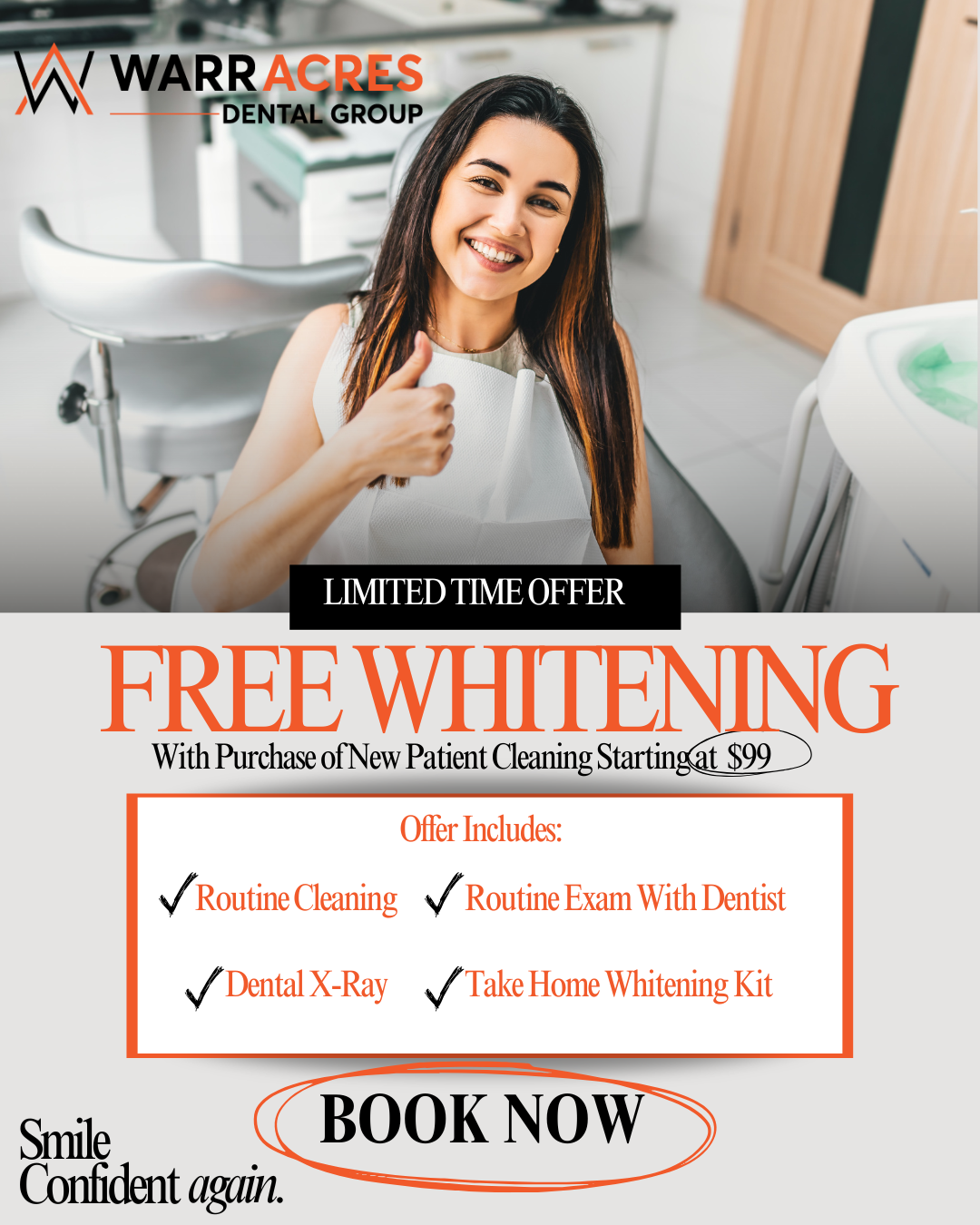 Warr Acres Dental Group Facebook ad: We love welcoming new smiles! Get a gentle, thorough…