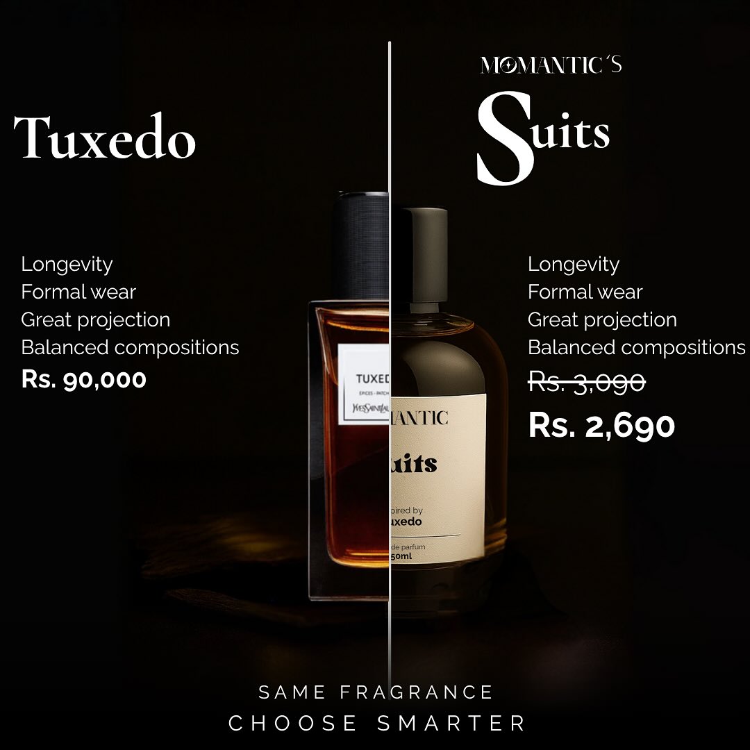 Momantic Facebook ad: Suits - inspired by Tuxedo