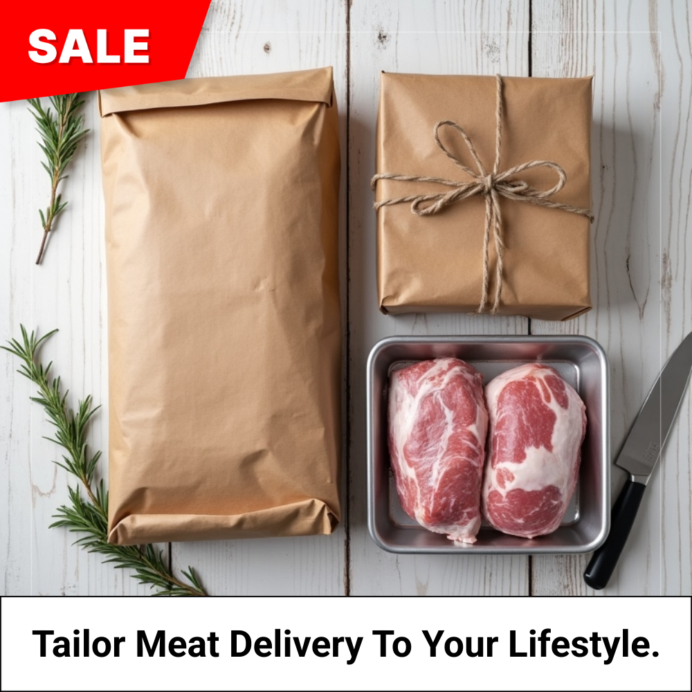 QuickSearches Trending Facebook ad: Home Meat Delivery: Delivery Options.