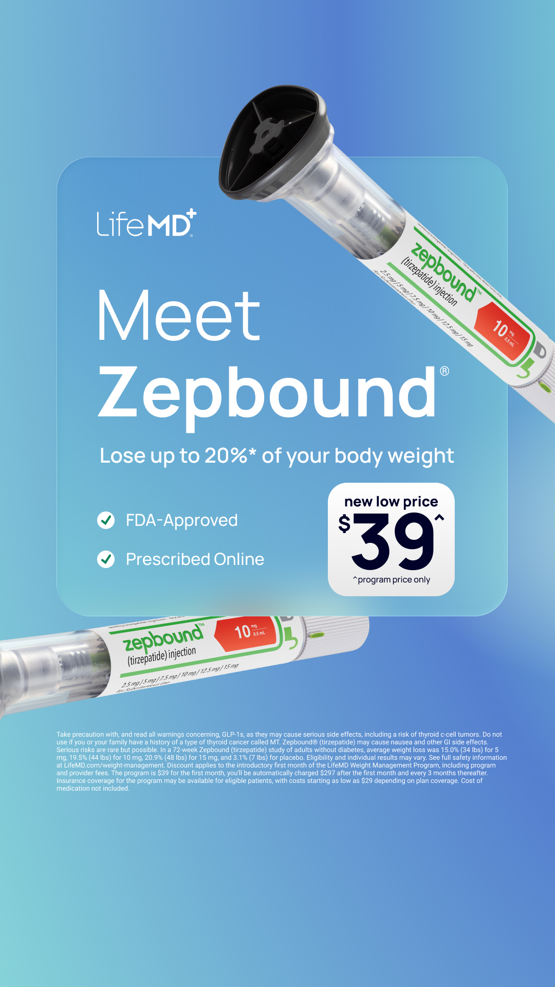 Life MD Facebook ad: Affordable Weight Loss Meds