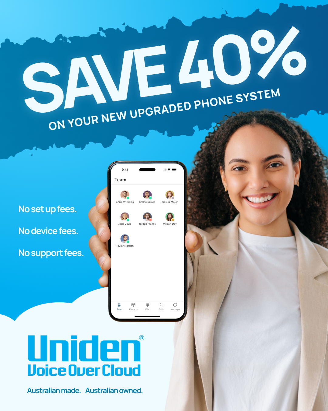 Uniden Voice Over Cloud Facebook ad