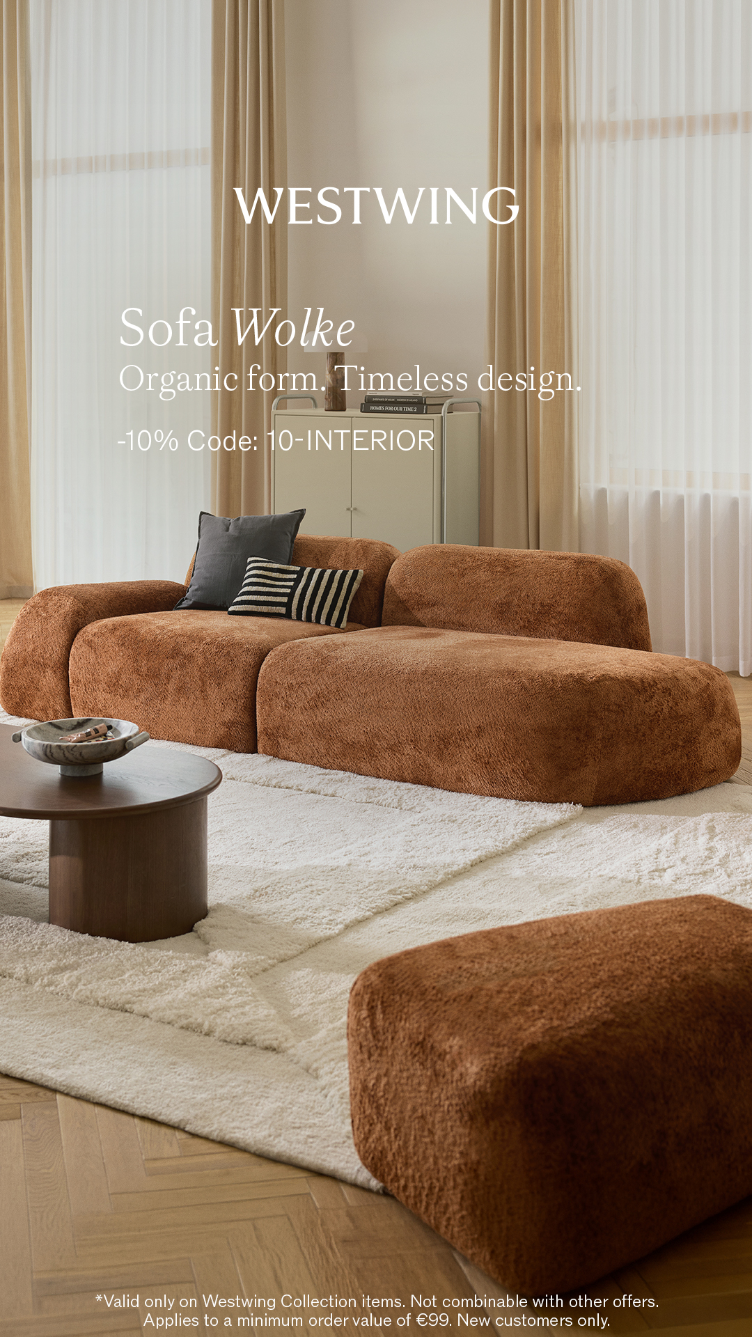Westwing.at Facebook ad: Sofa Wolke