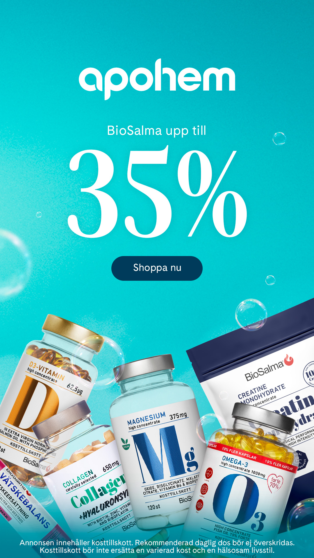Apohem Facebook ad: Upp till 35%