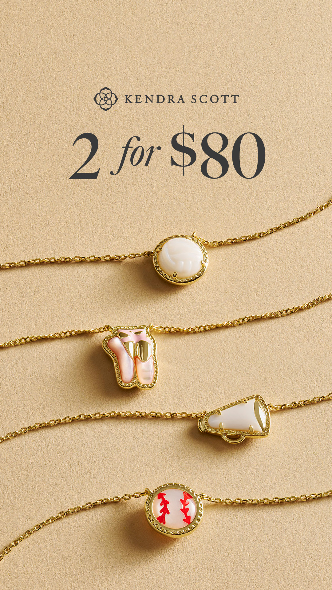 Kendra Scott Facebook ad: Shop 2 for $80