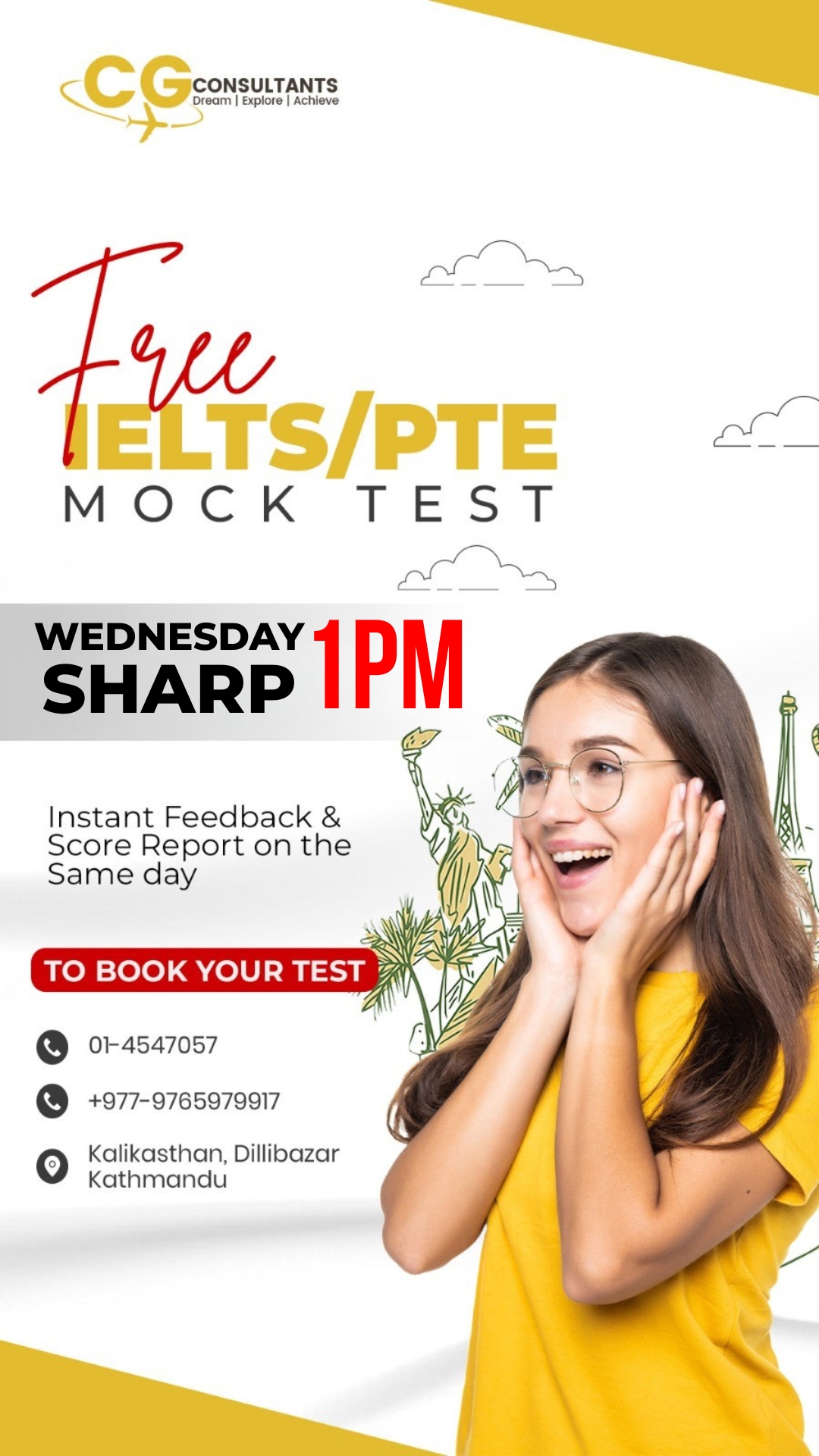 Career Guidance Consultants - Nepal Facebook ad: Free IELTS Mock Test