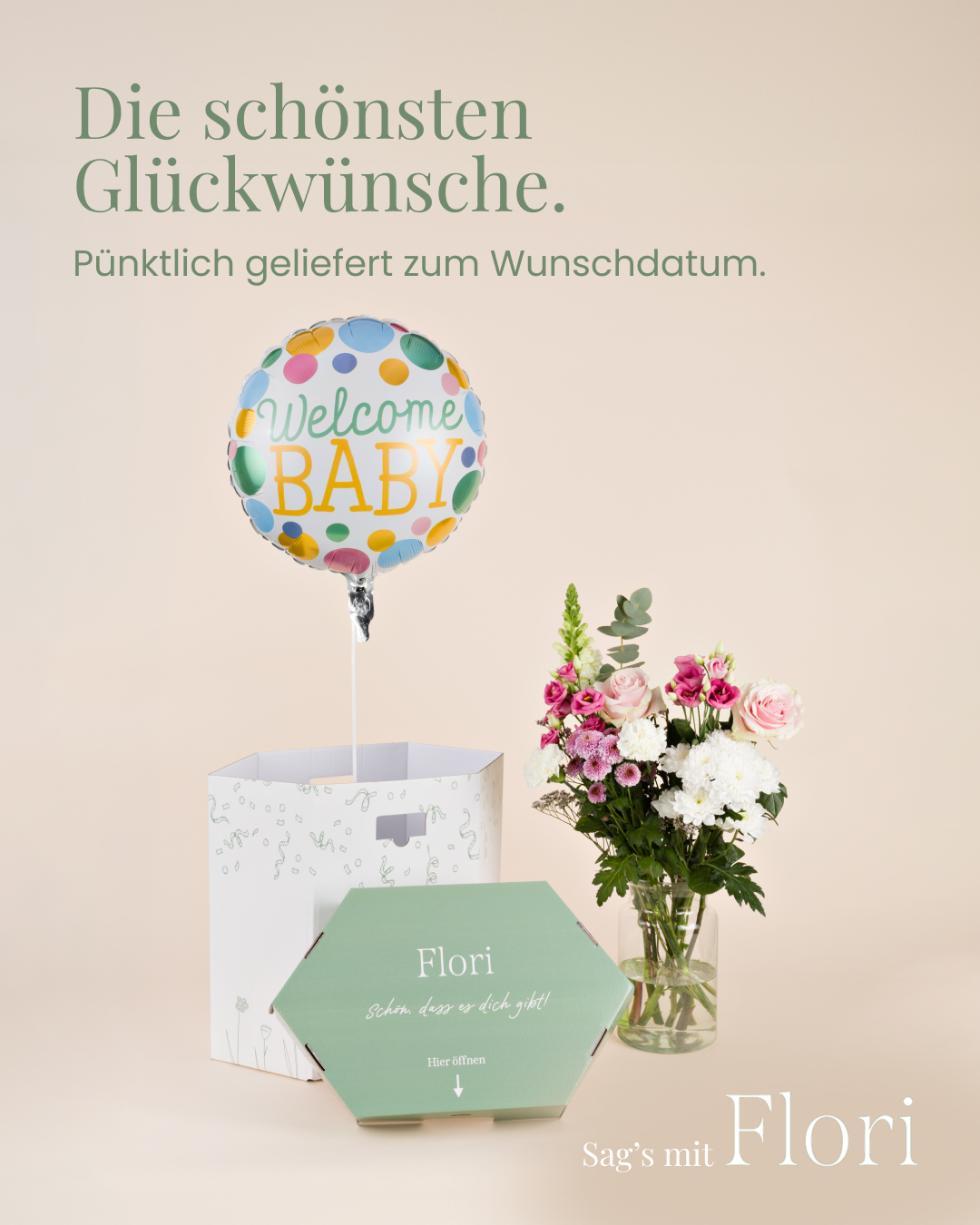 Flori.at Facebook ad: Jetzt 10% Rabatt mit Code FLORI10