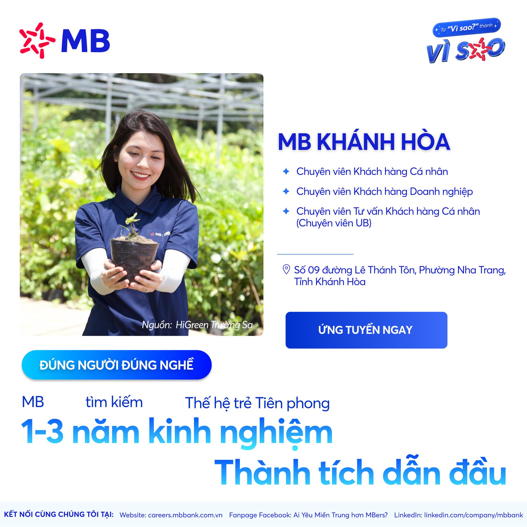 Ai Yêu Miền Trung hơn MBers? Facebook ad: [ĐÚNG NGƯỜI ĐÚNG NGHỀ TẠI MB KHÁNH HÒA]