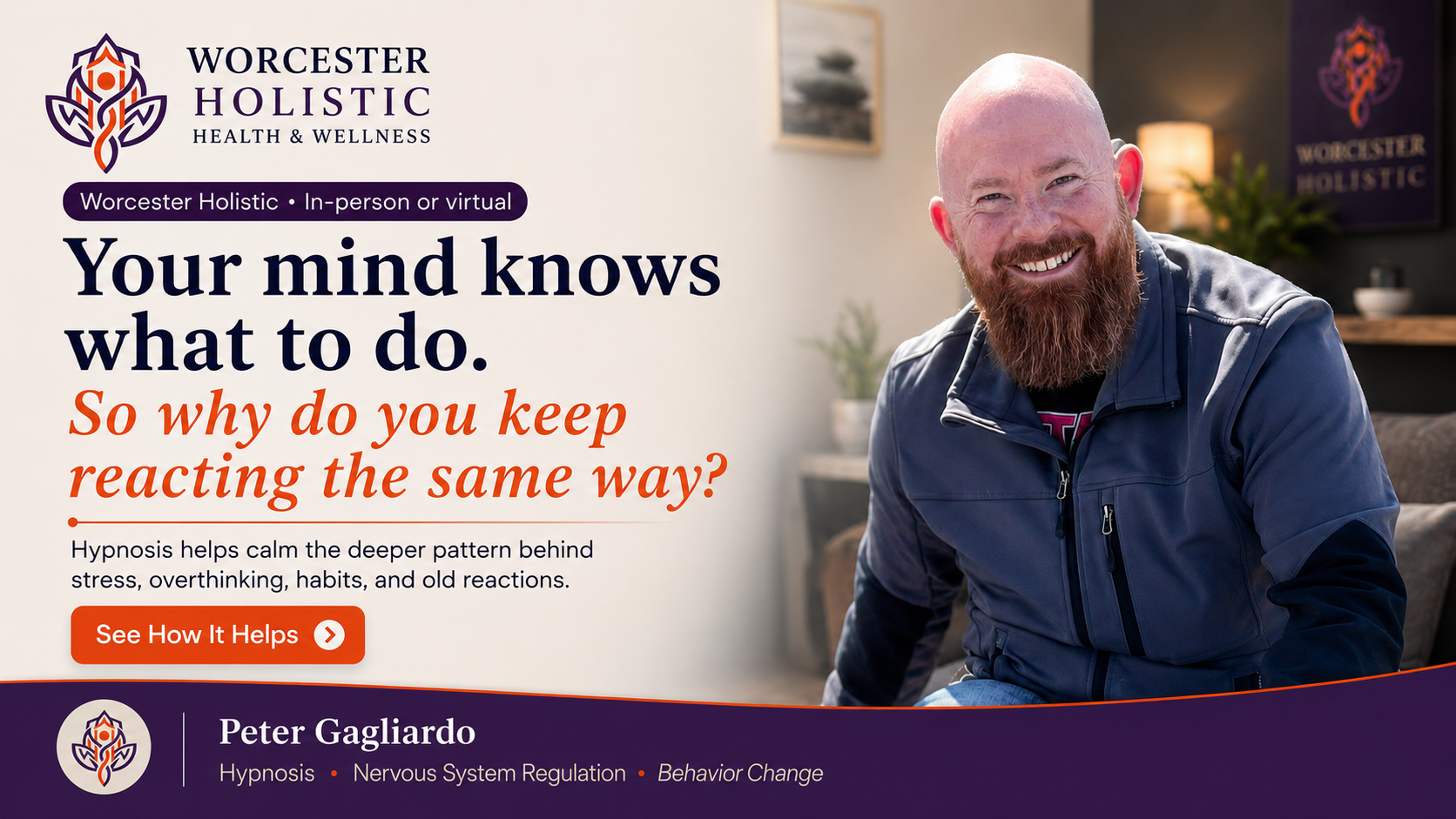 Worcester Holistic Health & Wellness Facebook ad: Your Mind Knows What To Do
