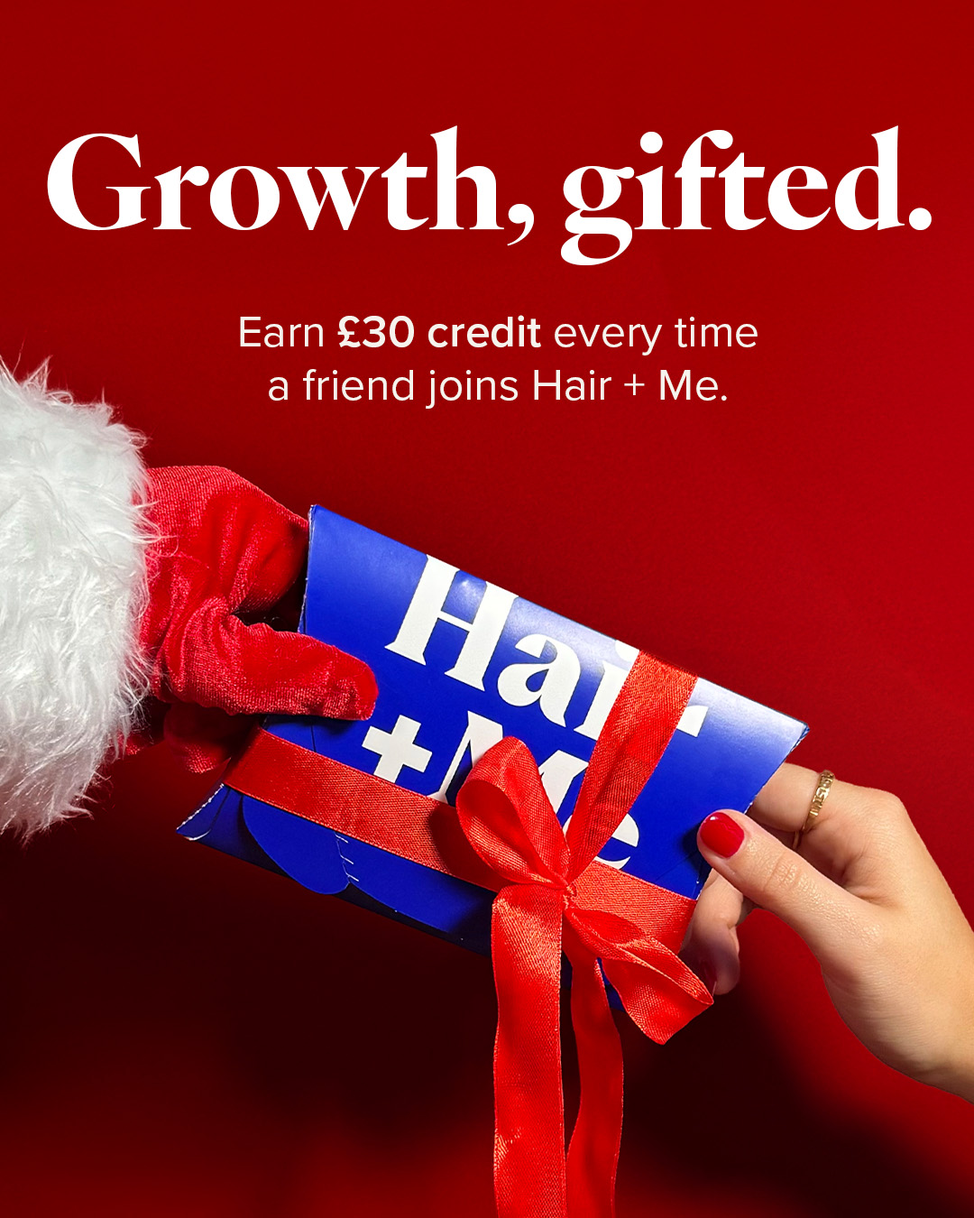 Hair + Me Facebook ad from Sep 1, 2026