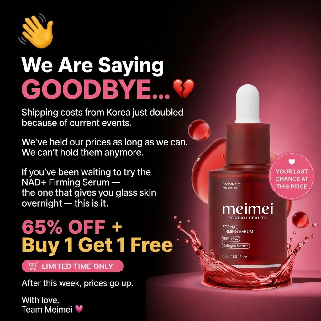 Korean Skincare Tips Facebook ad: Wake Up With Flawless, Glowing Skin