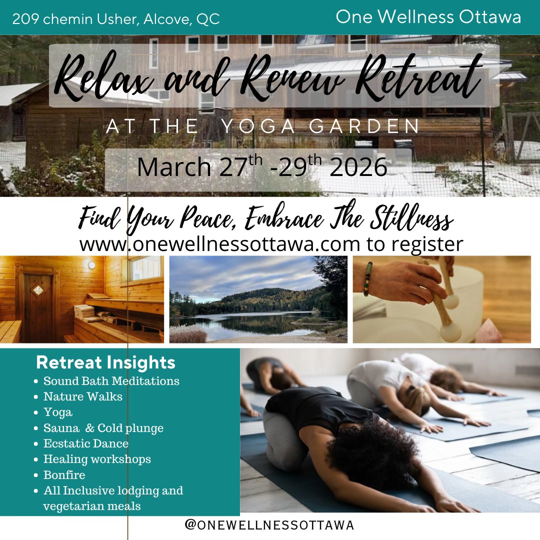 One Wellness Ottawa Facebook ad: Relax & Renew Retreat