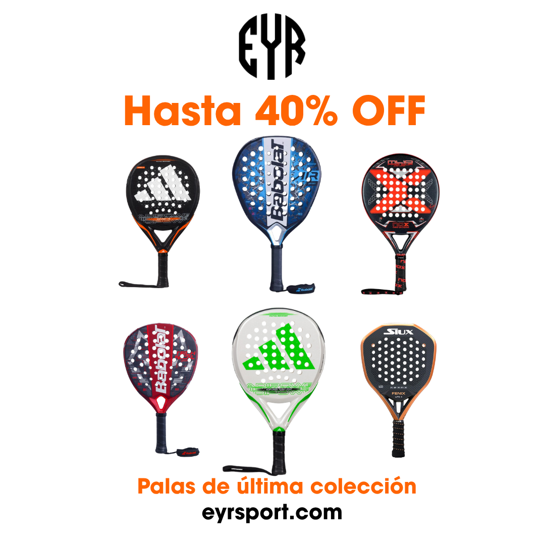 Encordados y Raquetas Facebook ad: Hasta 40% OFF en Palas Top