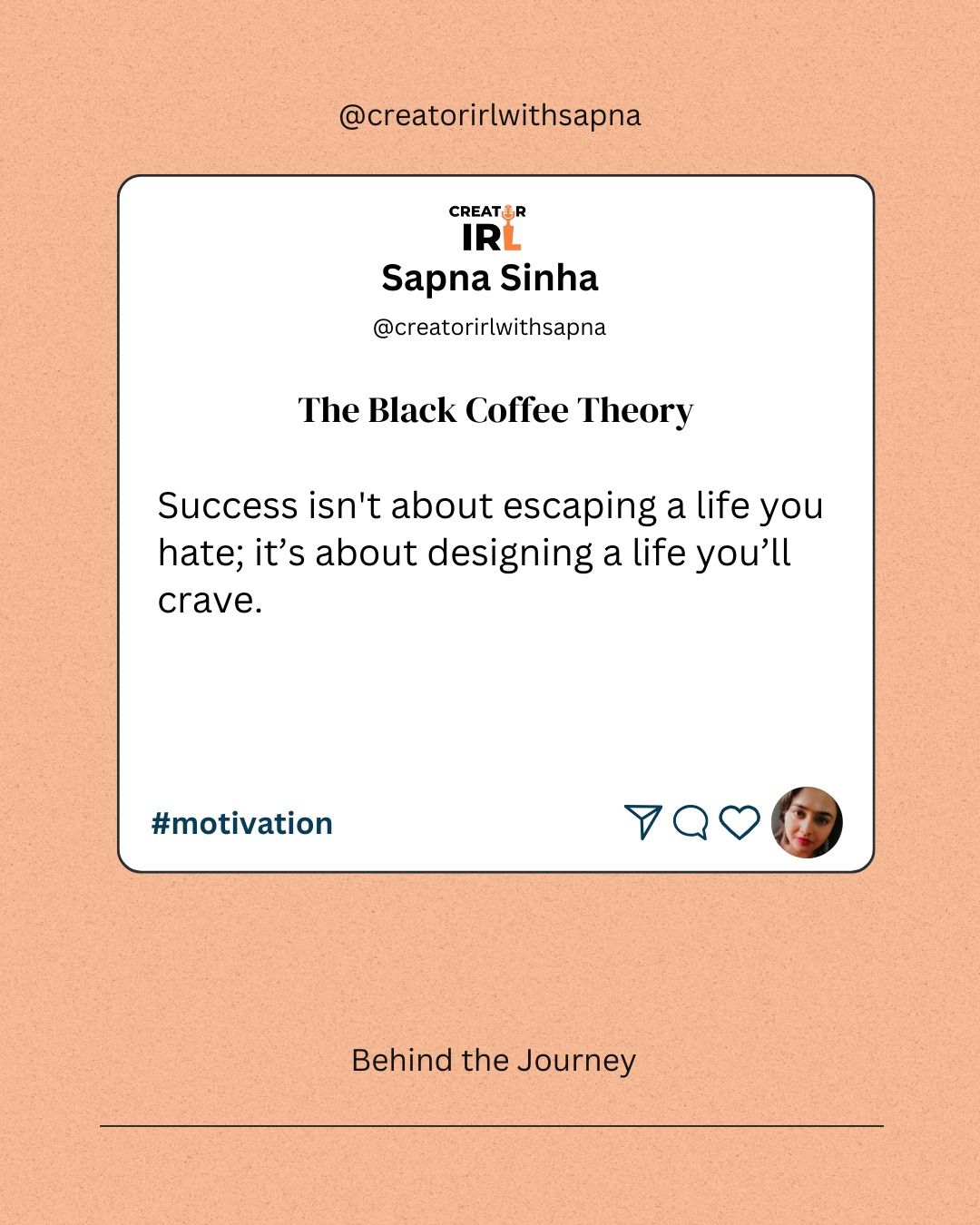 creatorirlwithsapna Facebook ad: Imagine walking into a coffee shop.