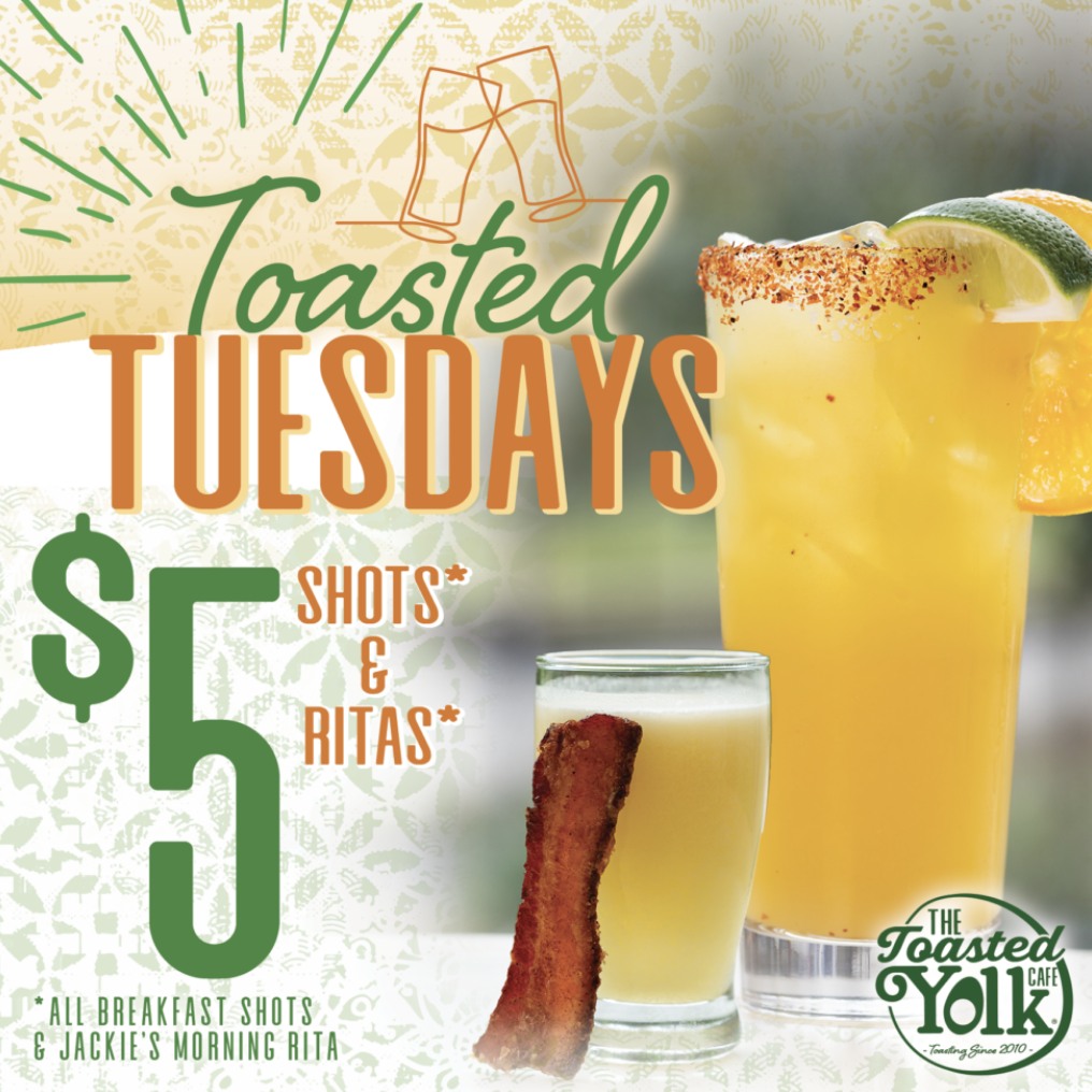The Toasted Yolk Cafe Facebook ad: The Toasted Yolk Cafe in Estero serves breakfast…