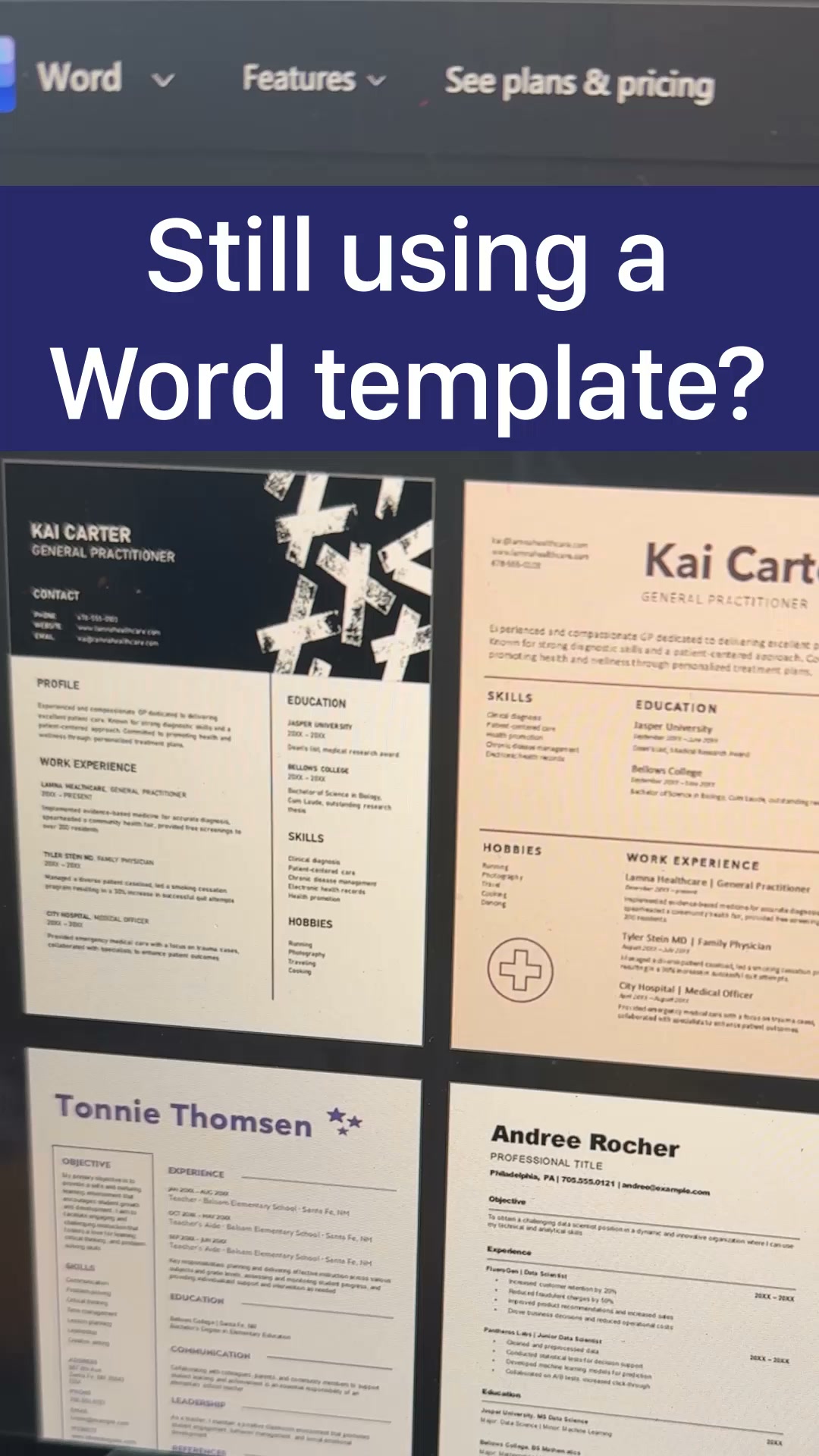 AI Resume Maker Facebook ad: Get started!