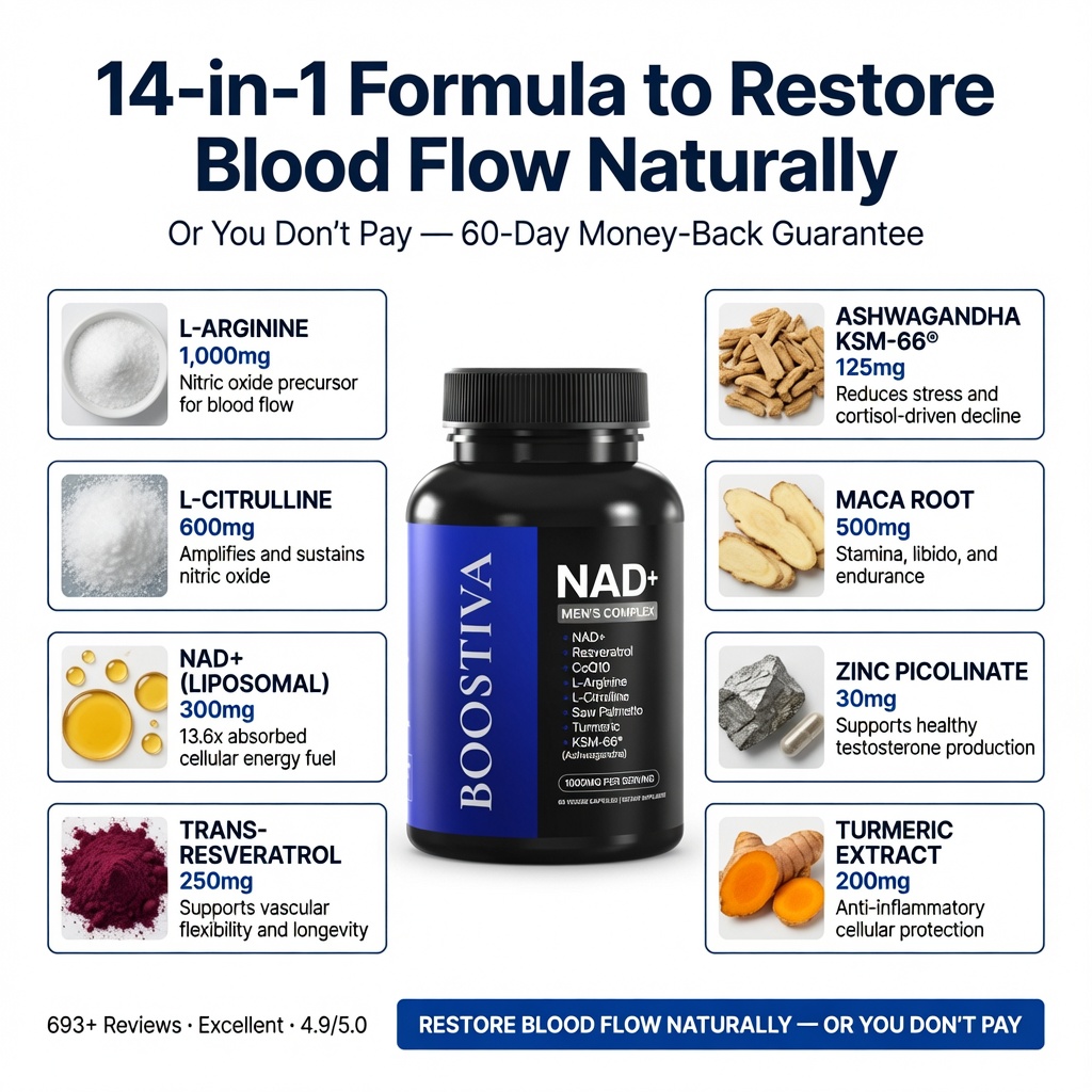 Boostiva Facebook ad: The Men’s NAD+ Formula Everyone Is Talking About