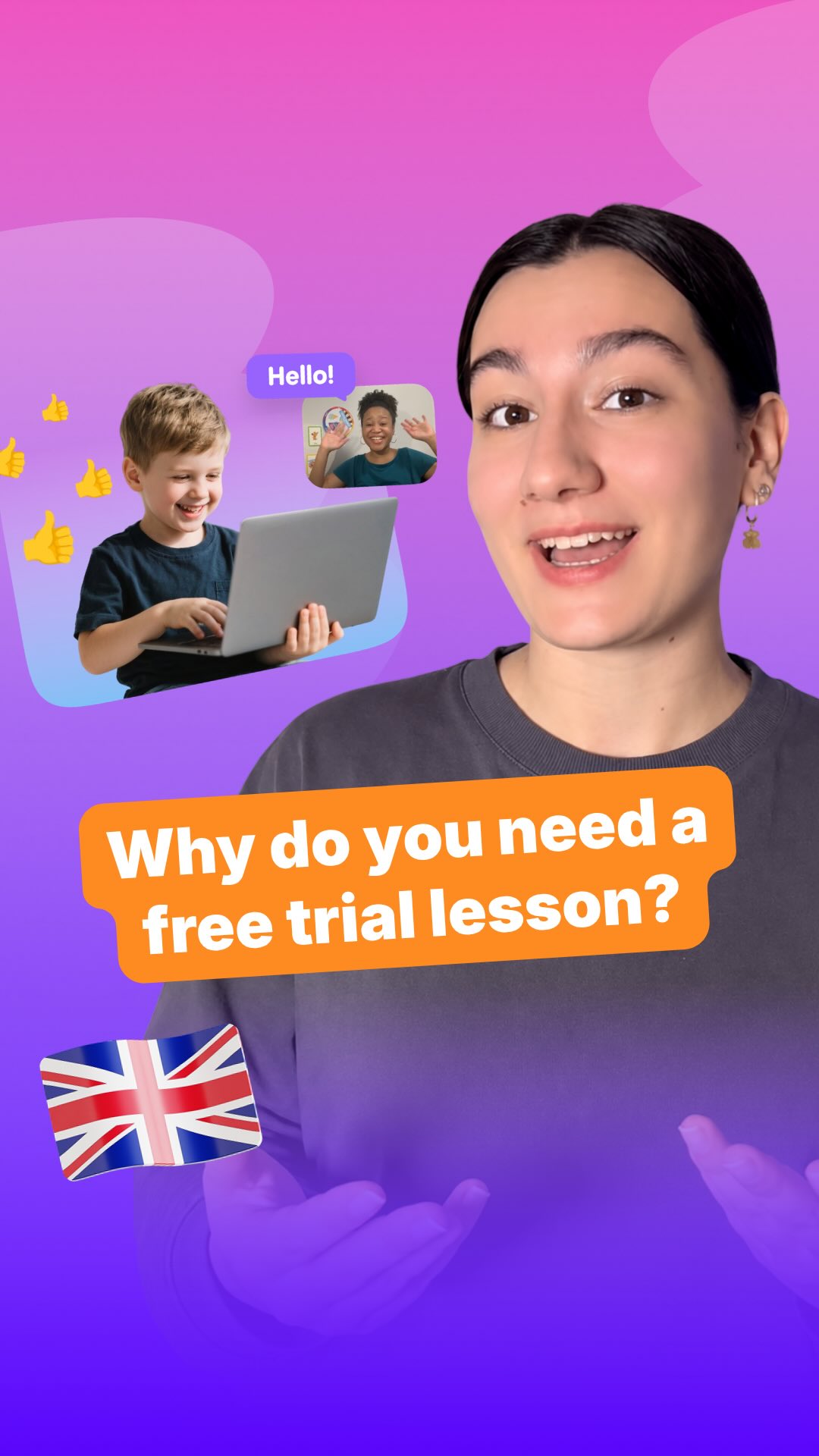 AllRight Global Facebook ad: Sign your child up for a trial lesson.