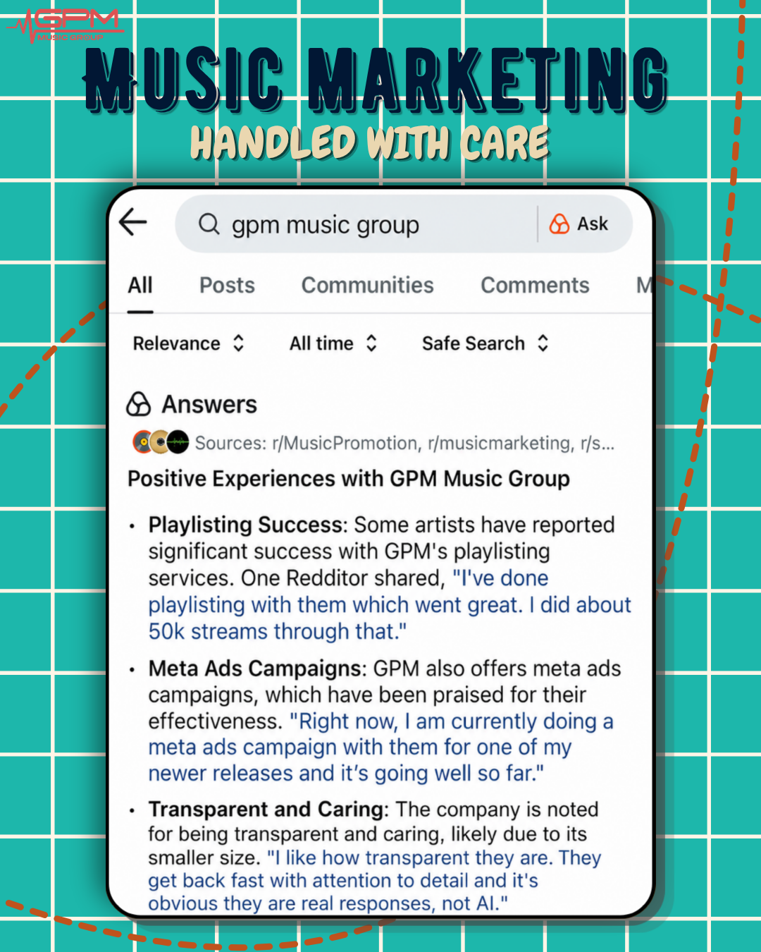 GPM Music Group Facebook ad