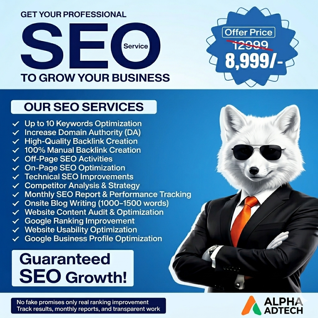 Alphaadtech Pvt Ltd Facebook ad: Affordable SEO - Premium Results!