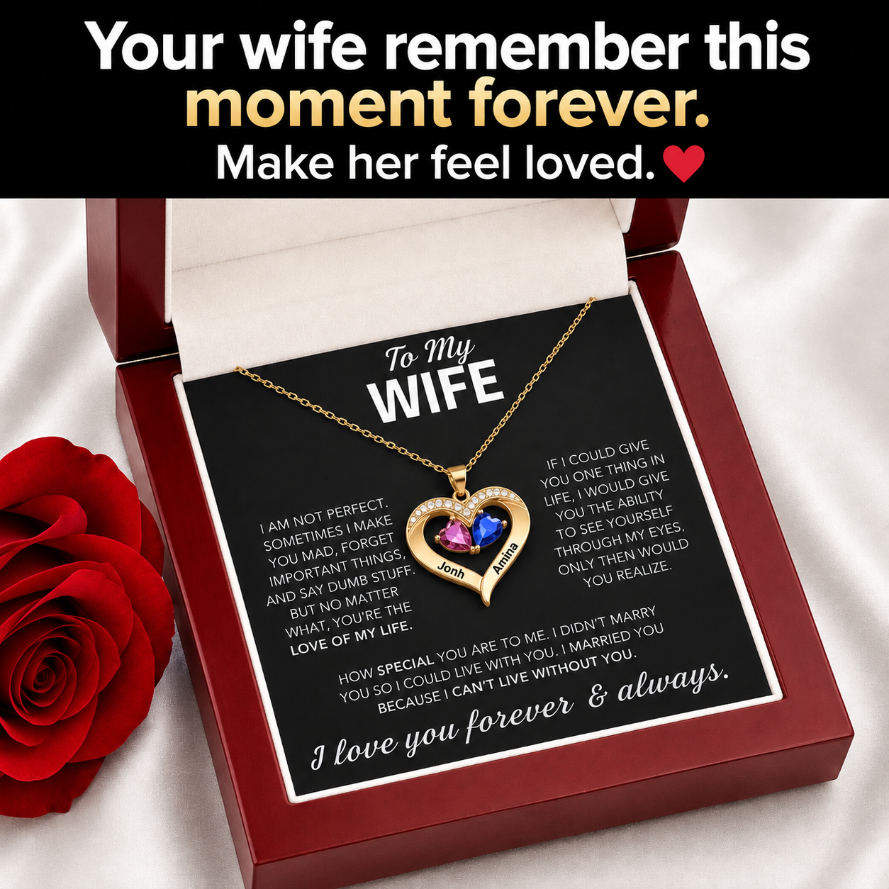Zirella.co Facebook ad: Make her feel seen and appreciated