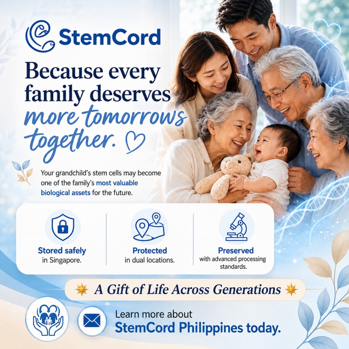 StemCord Philippines Facebook ad: A Gift of Life Across Generations