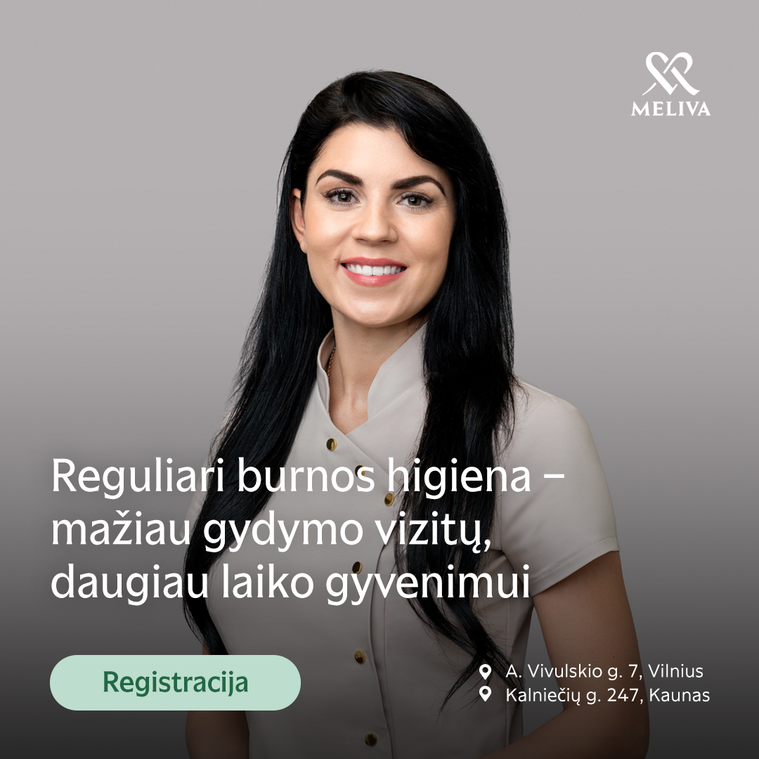 Meliva VIC odontologijos klinikos Facebook ad: Mažiau gydymo, daugiau komforto