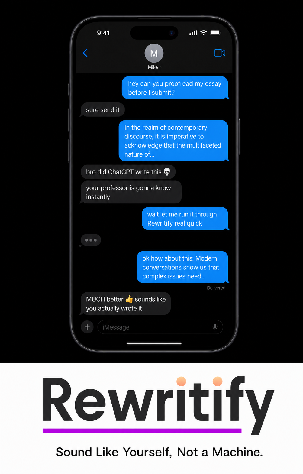 Rewritify Facebook ad