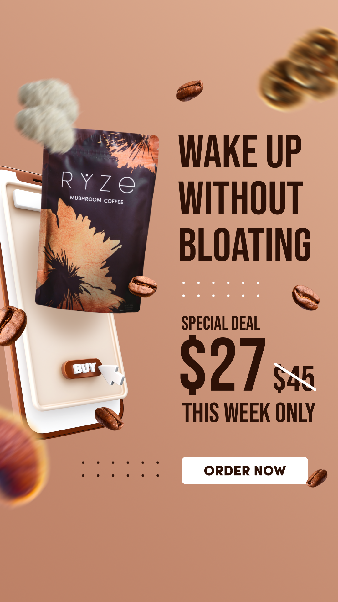 RYZE Superfoods Facebook ad