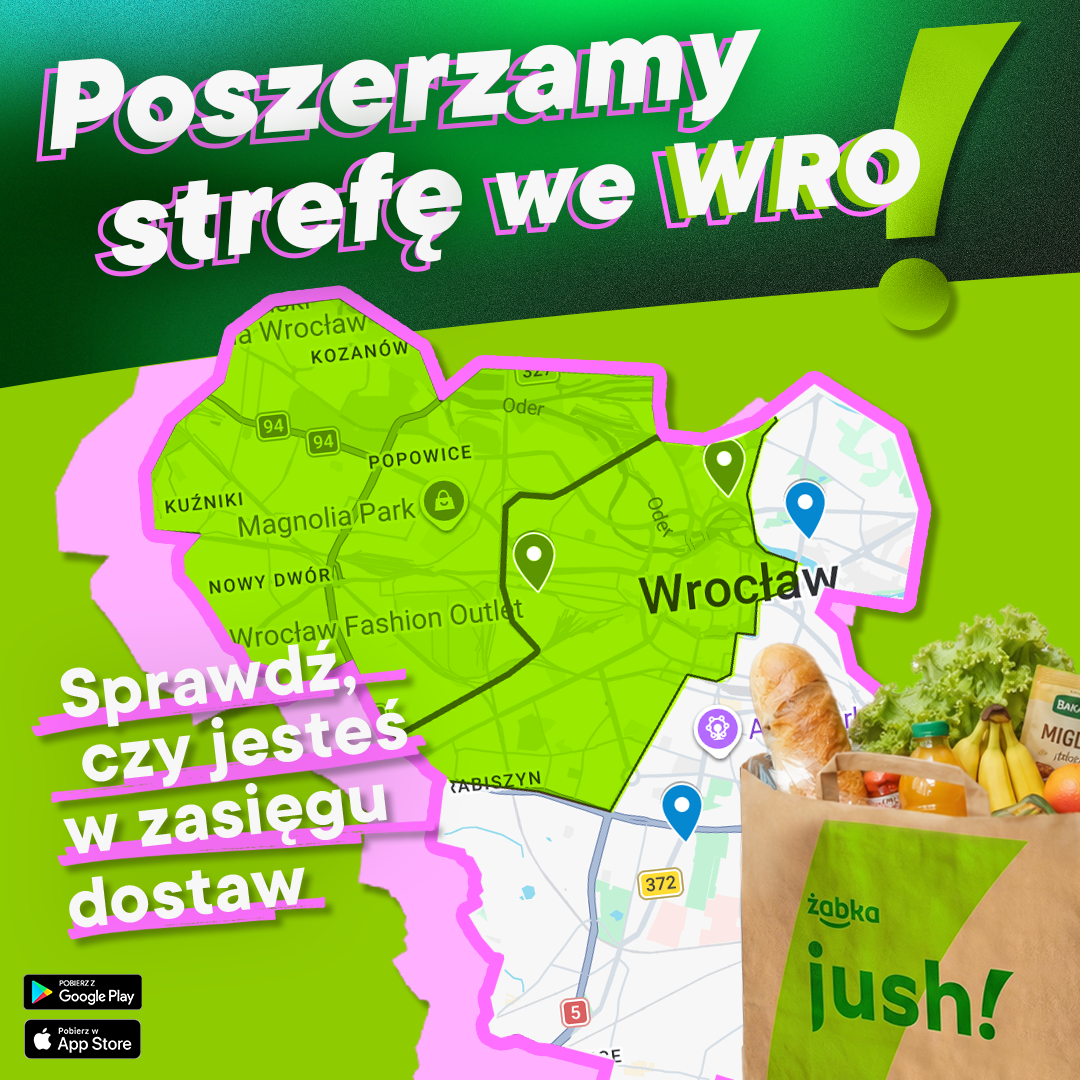 Żabka Jush - zakupy z dostawą Facebook ad