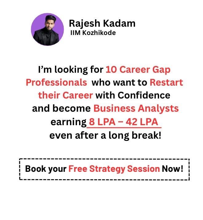 Mad4API Technology Hub Facebook ad: Turn Your Career Gap Into a ₹12-42 LPA Business Analyst Role