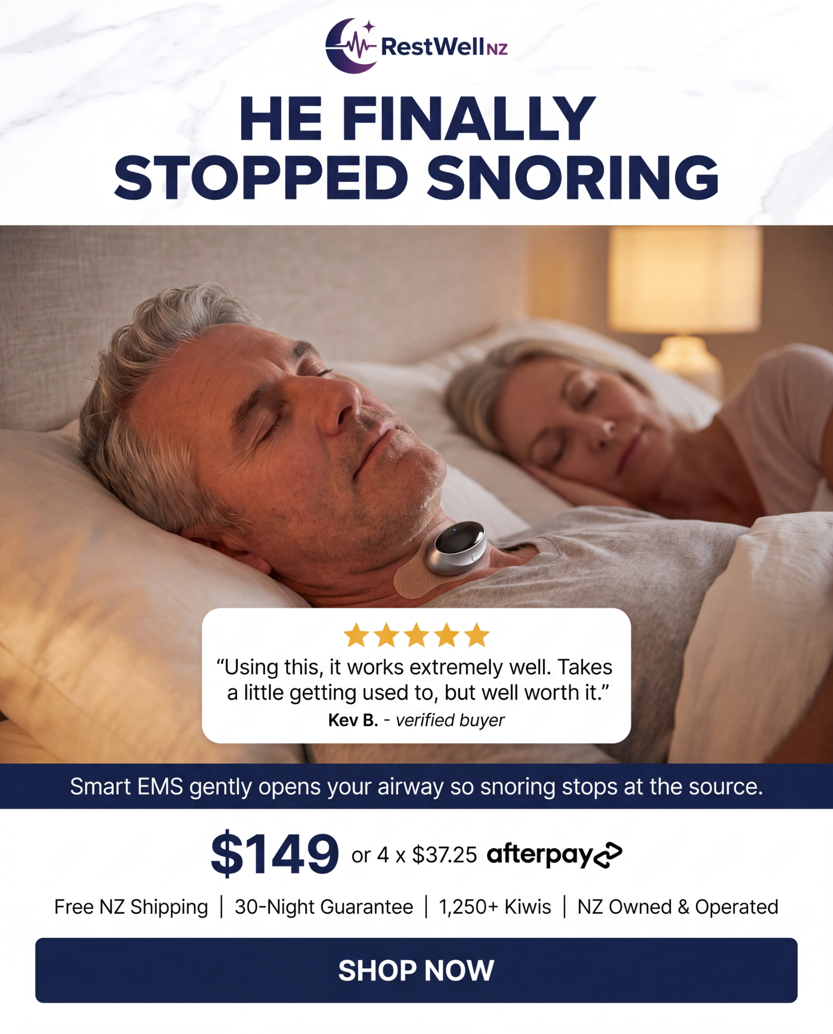 RestWell New Zealand Facebook ad