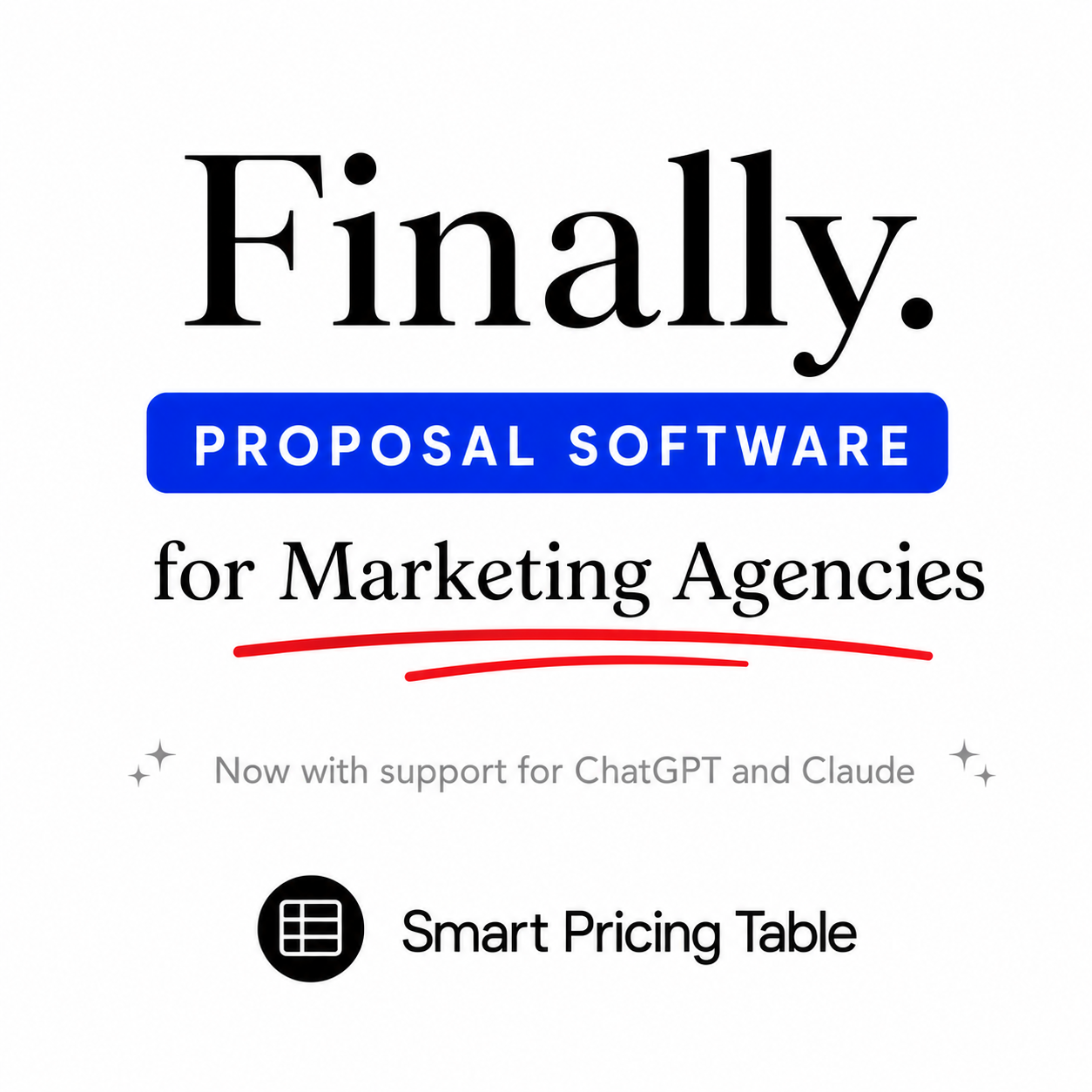 Smart Pricing Table Facebook ad