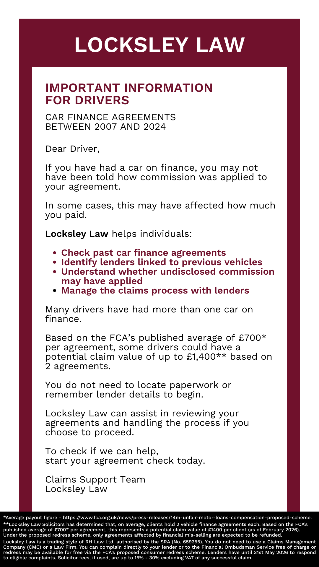 Locksley Law Facebook ad
