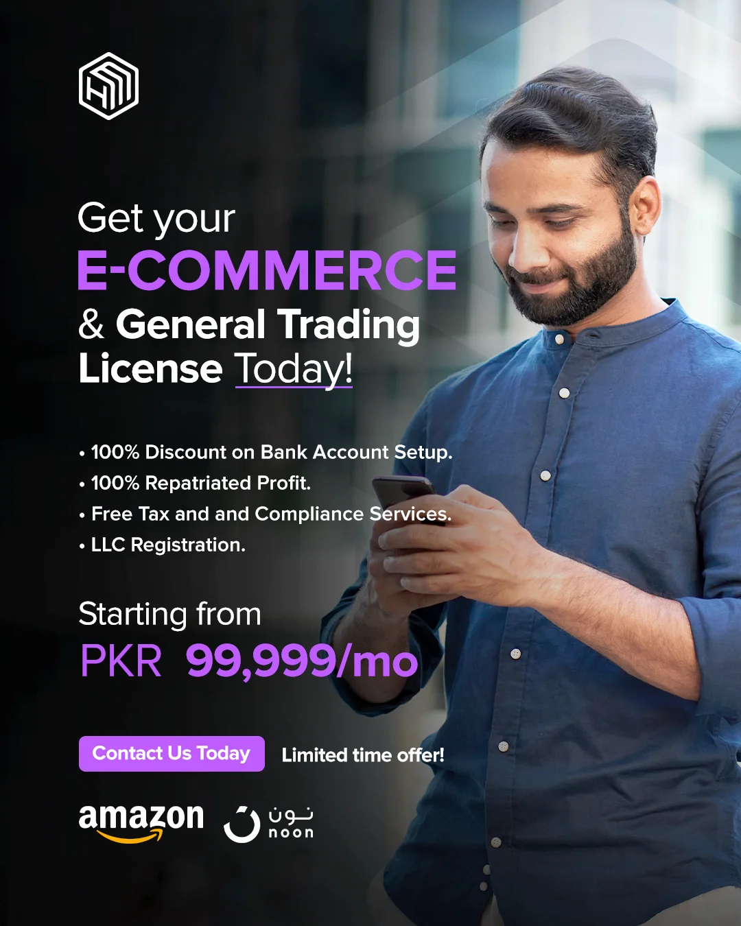 HM Corporate Services Facebook ad: UAE Residency Visa Through Your Own Business
