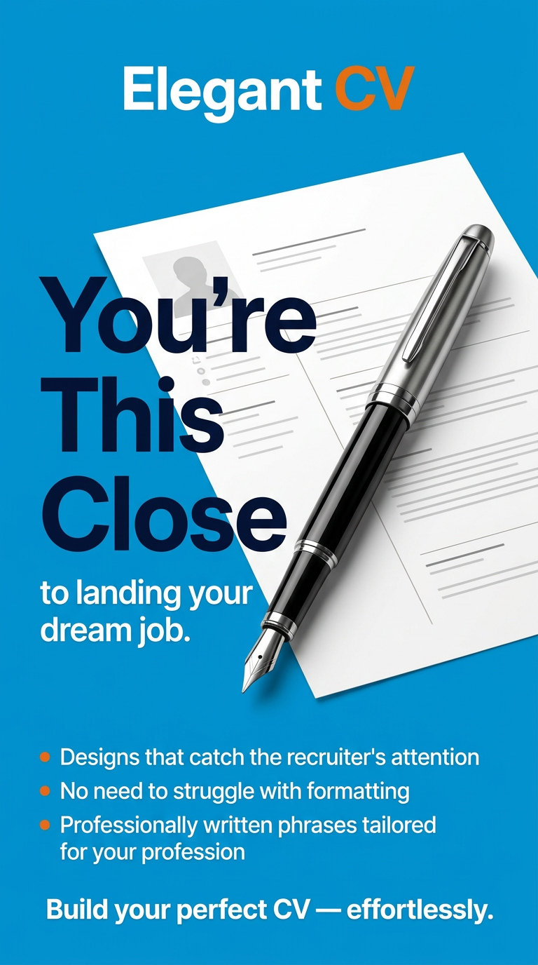Elegant CV Facebook ad