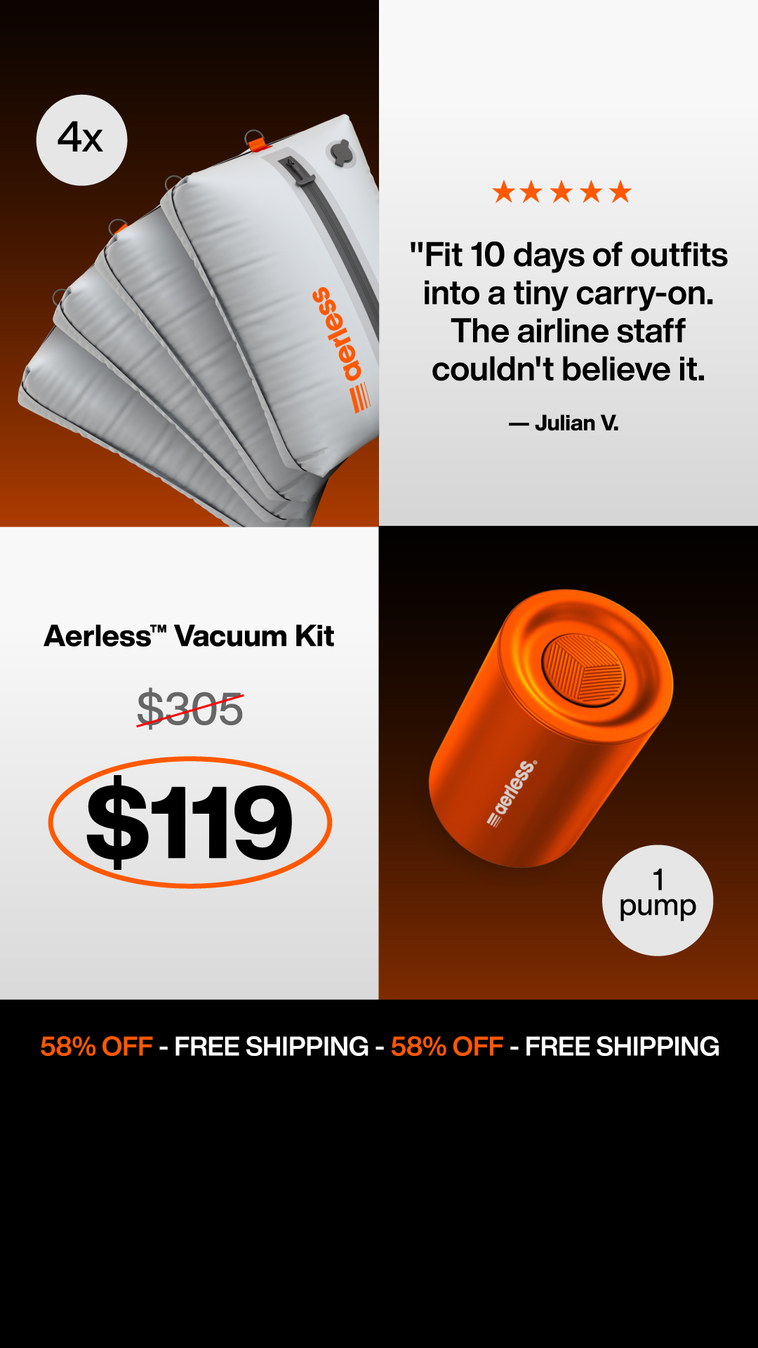Aerless Facebook ad