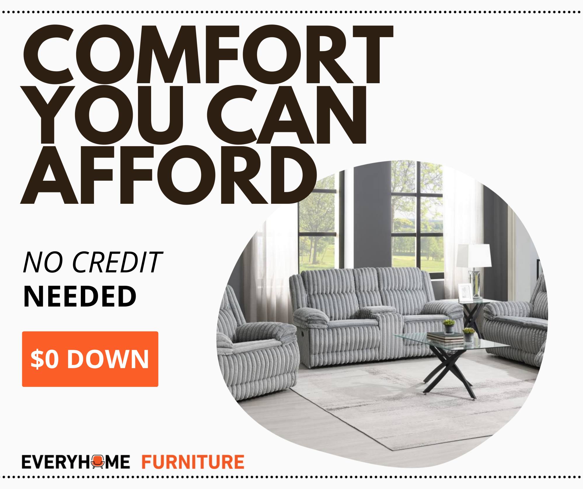 Everyhome Furniture Facebook ad: We are the one-stop-shop for all your home…