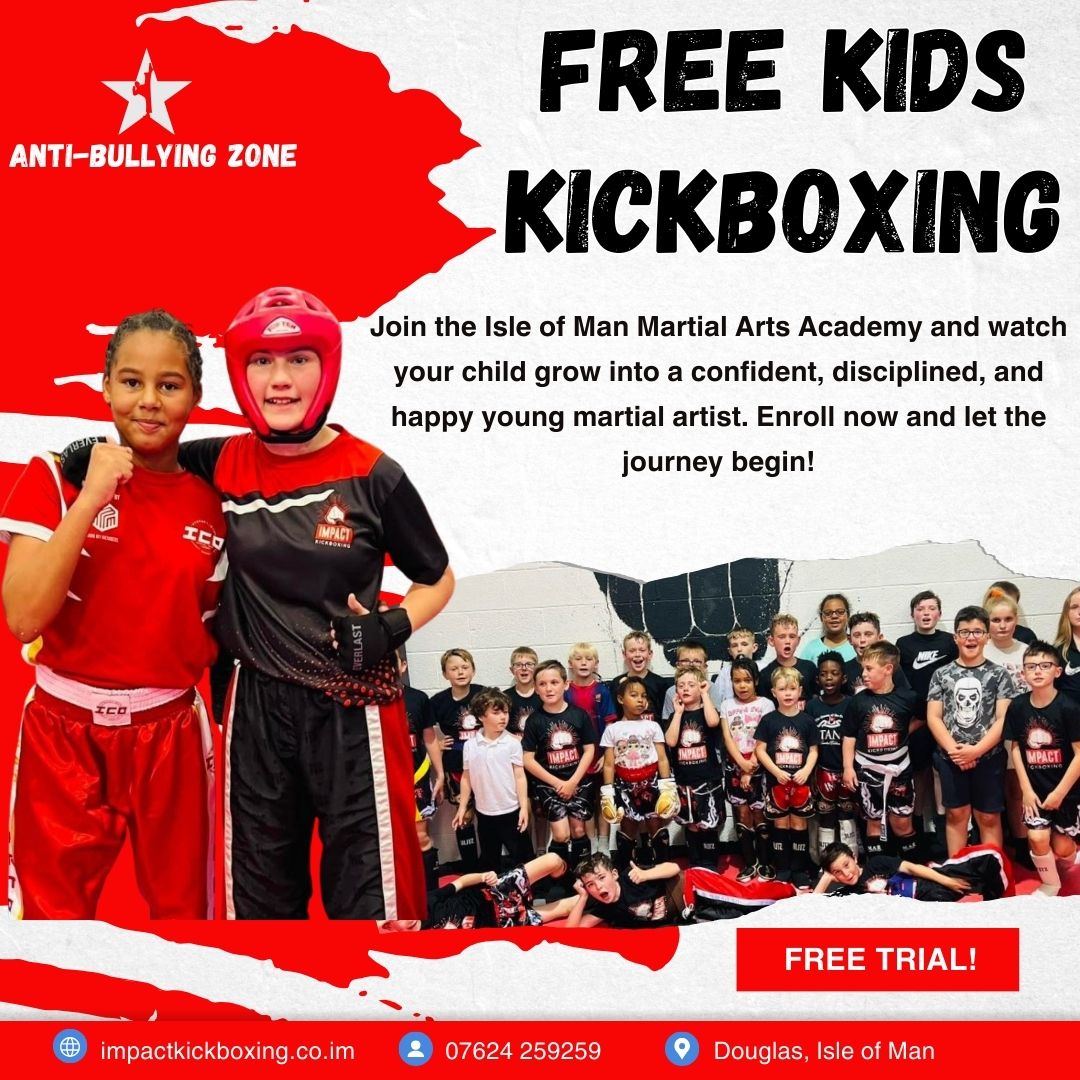 Impact Kickboxing Facebook ad: FREE KIDS KICKBOXING