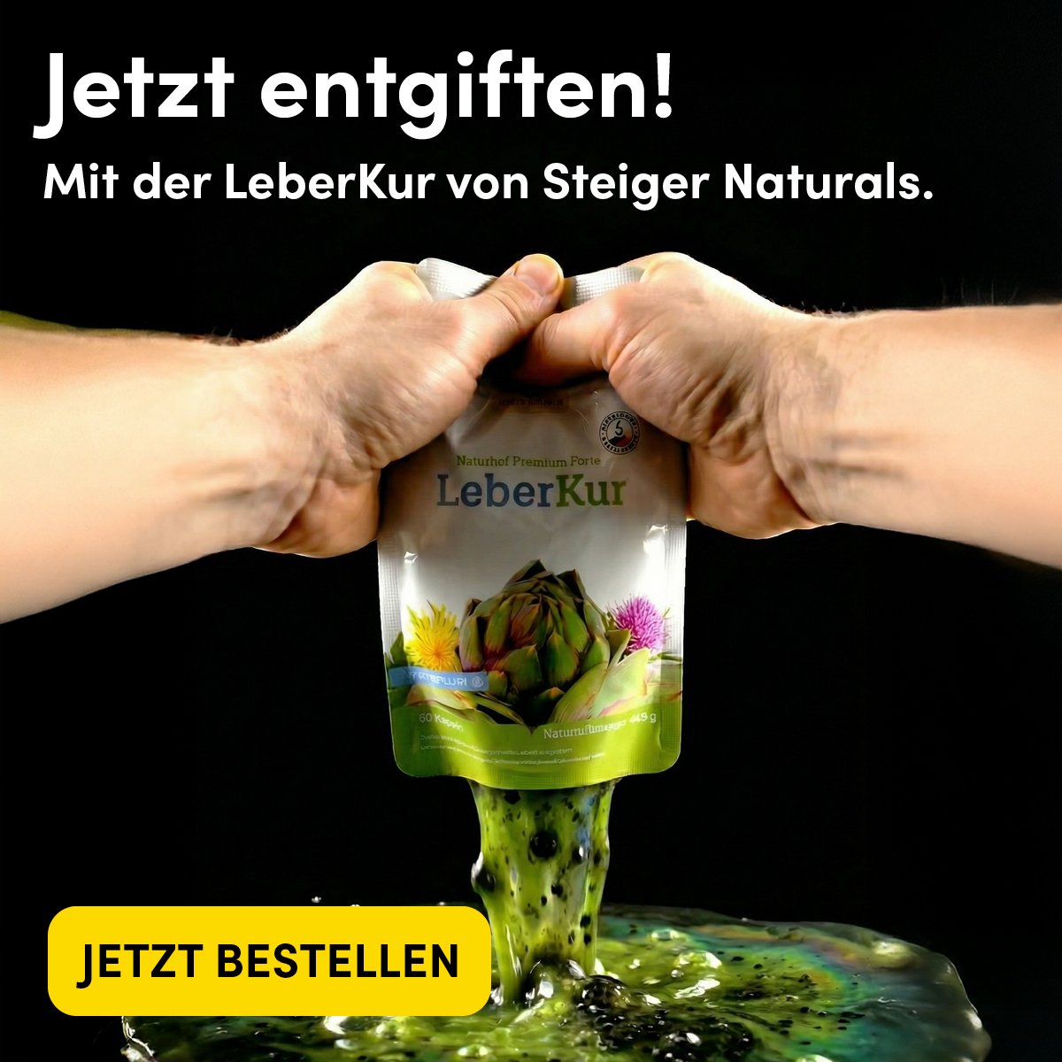 Deutsches Gesundheitsportal Facebook ad: Leber entgiften = Bierbauch schmelzen: So funktioniert's