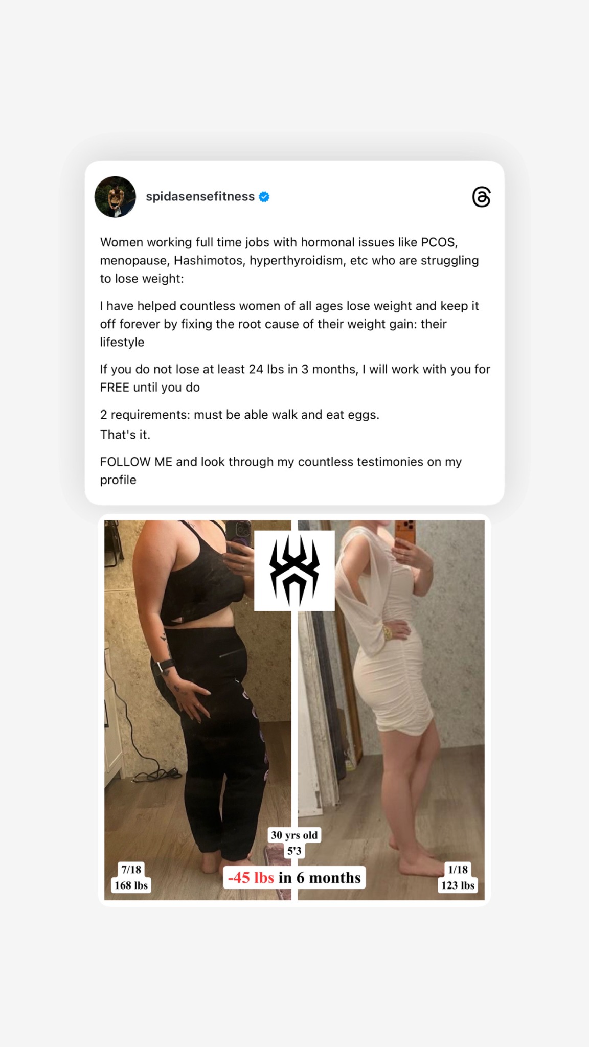 Spidasensefitness Facebook ad