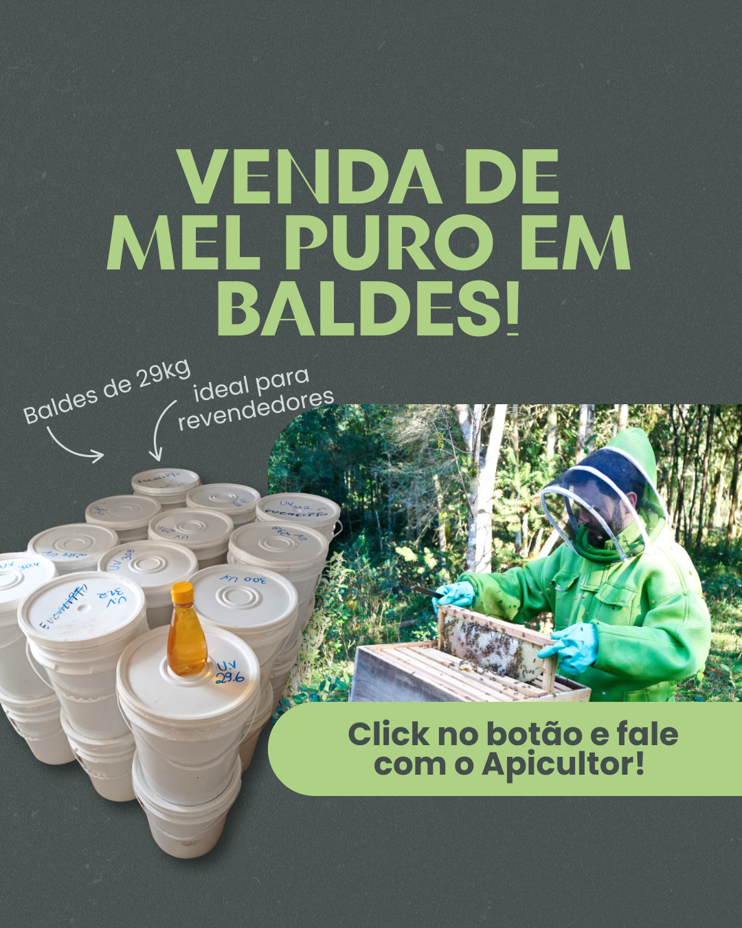 Própolis e Mel Puro - Curitiba e região Facebook ad: Compre mel puro agora