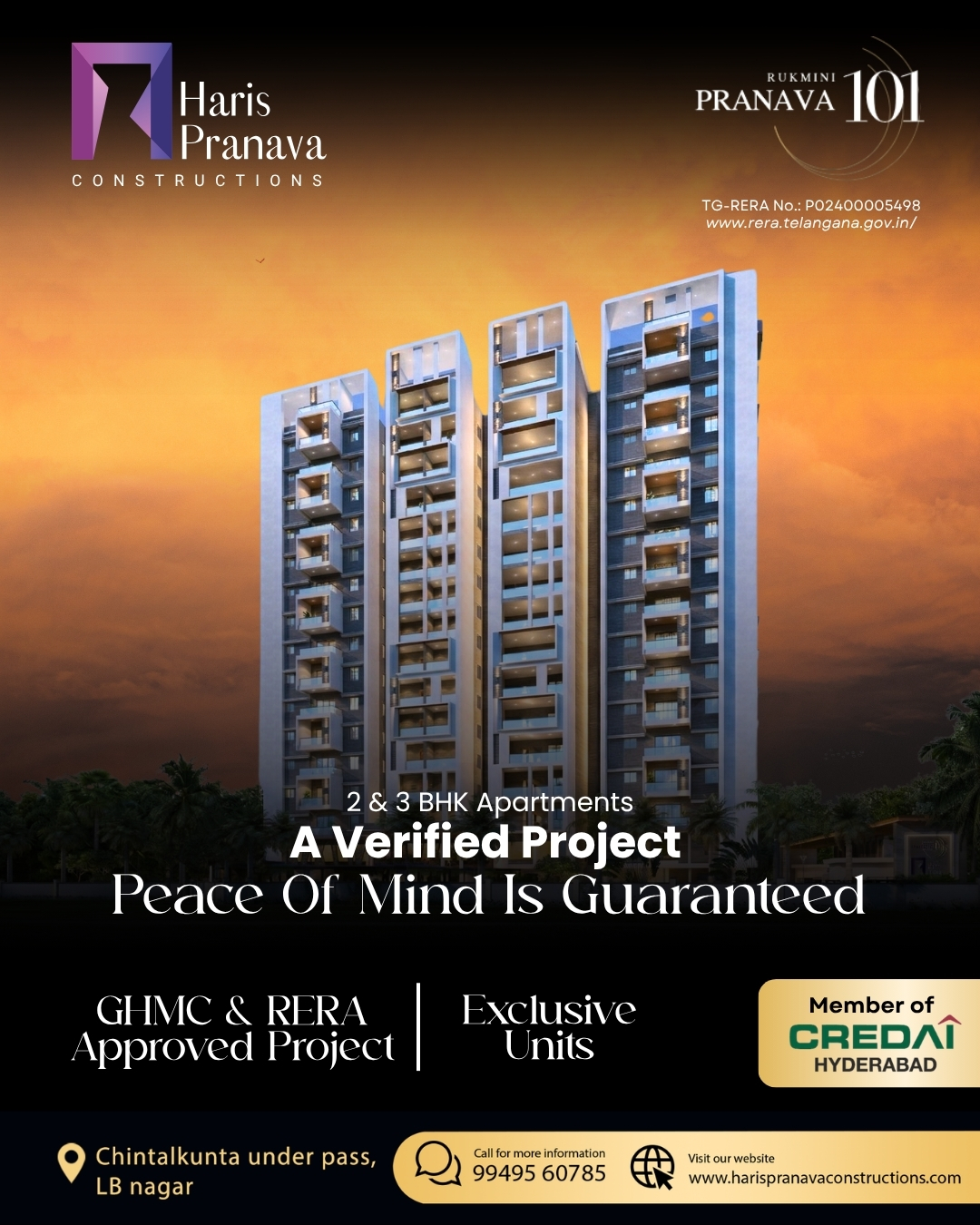 Haris Pranava Constructions Facebook ad