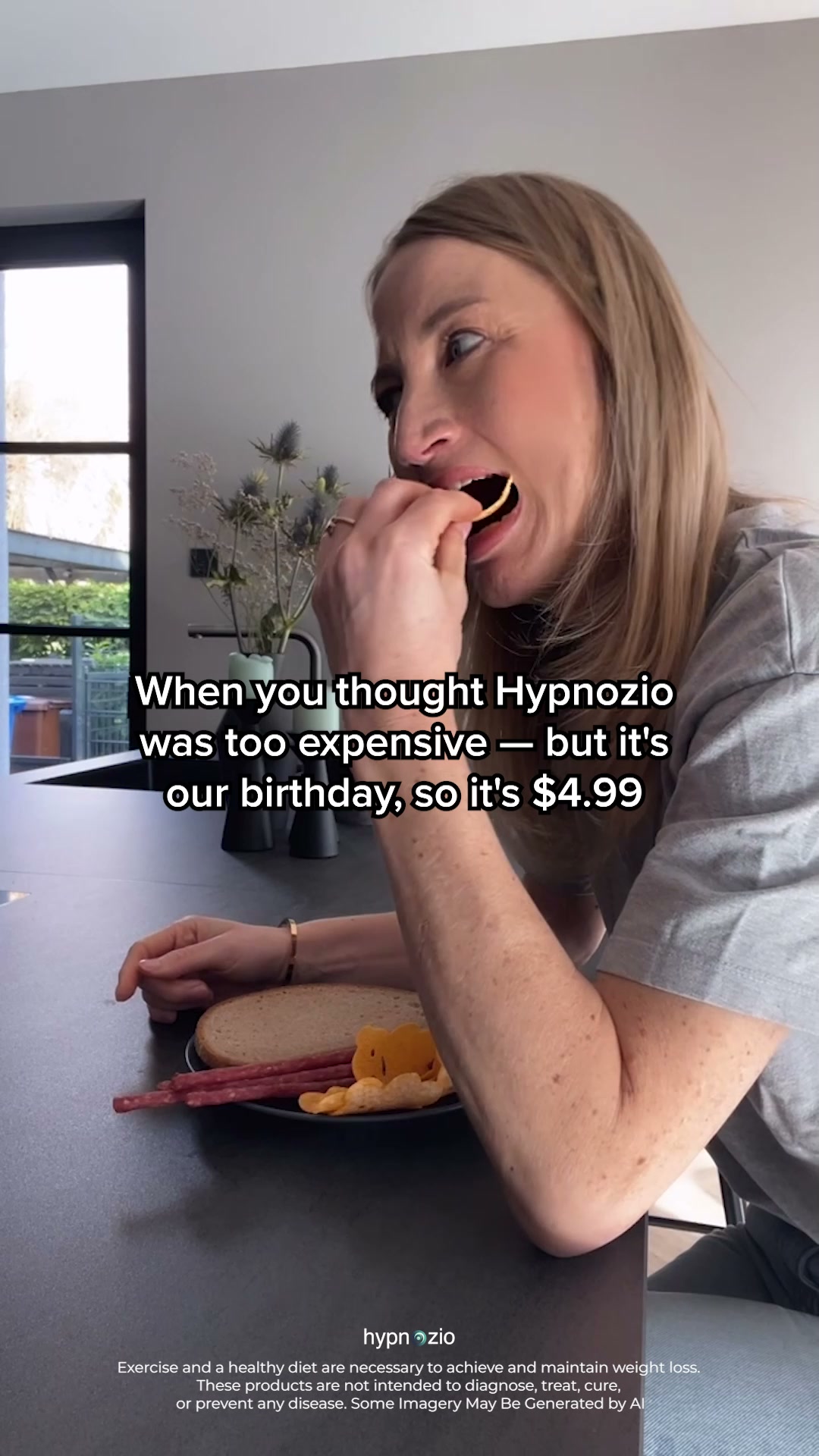 Hypnozio: power of hypnotherapy Facebook ad: Overcome Weight Challenges