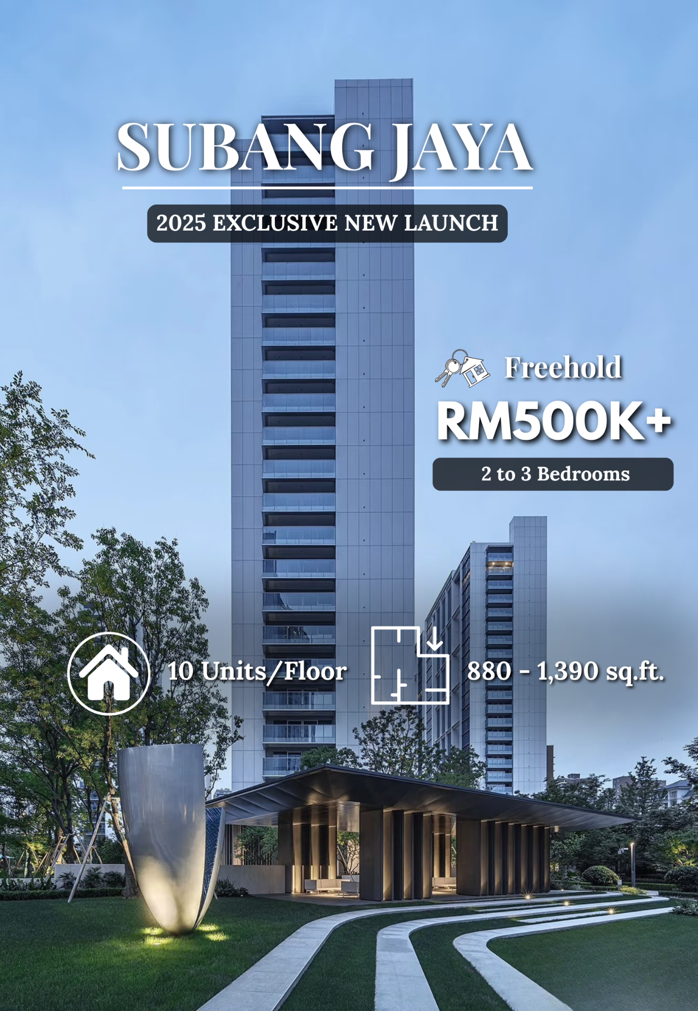 Haus of Subang Facebook ad: Freehold From RM500K+