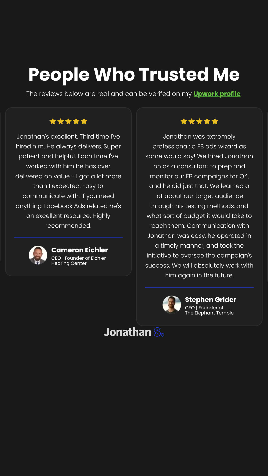 Jon the Freelancer - Meta Ads Expert Facebook ad