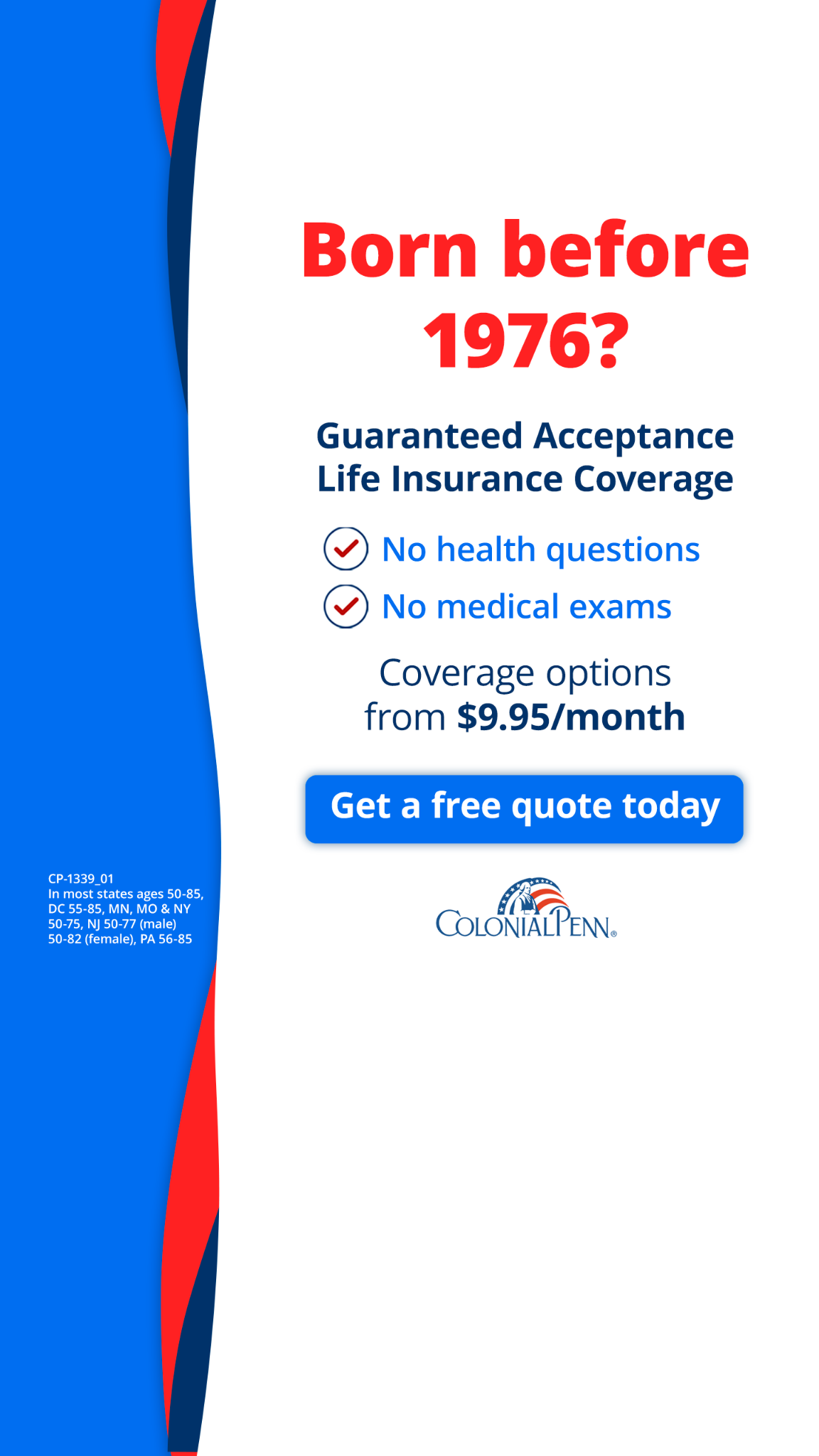 Colonial Penn Life Insurance Company Facebook ad