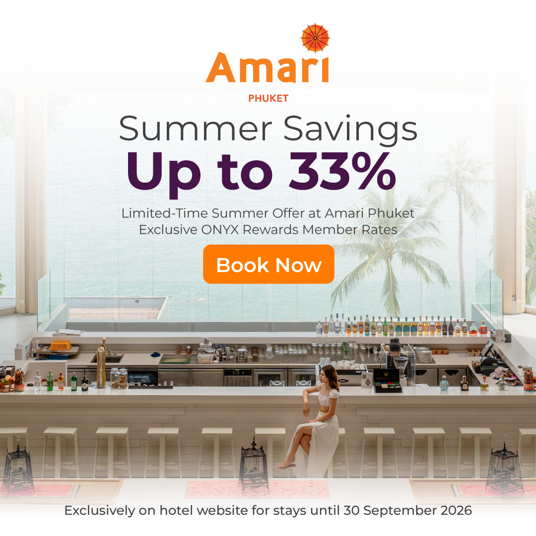 Amari Phuket Facebook ad: ๐๐ฎ๐ฆ๐ฆ๐๐ซ ๐๐ง๐ฅ๐จ๐๐ค๐๐ with Amari Phuket.