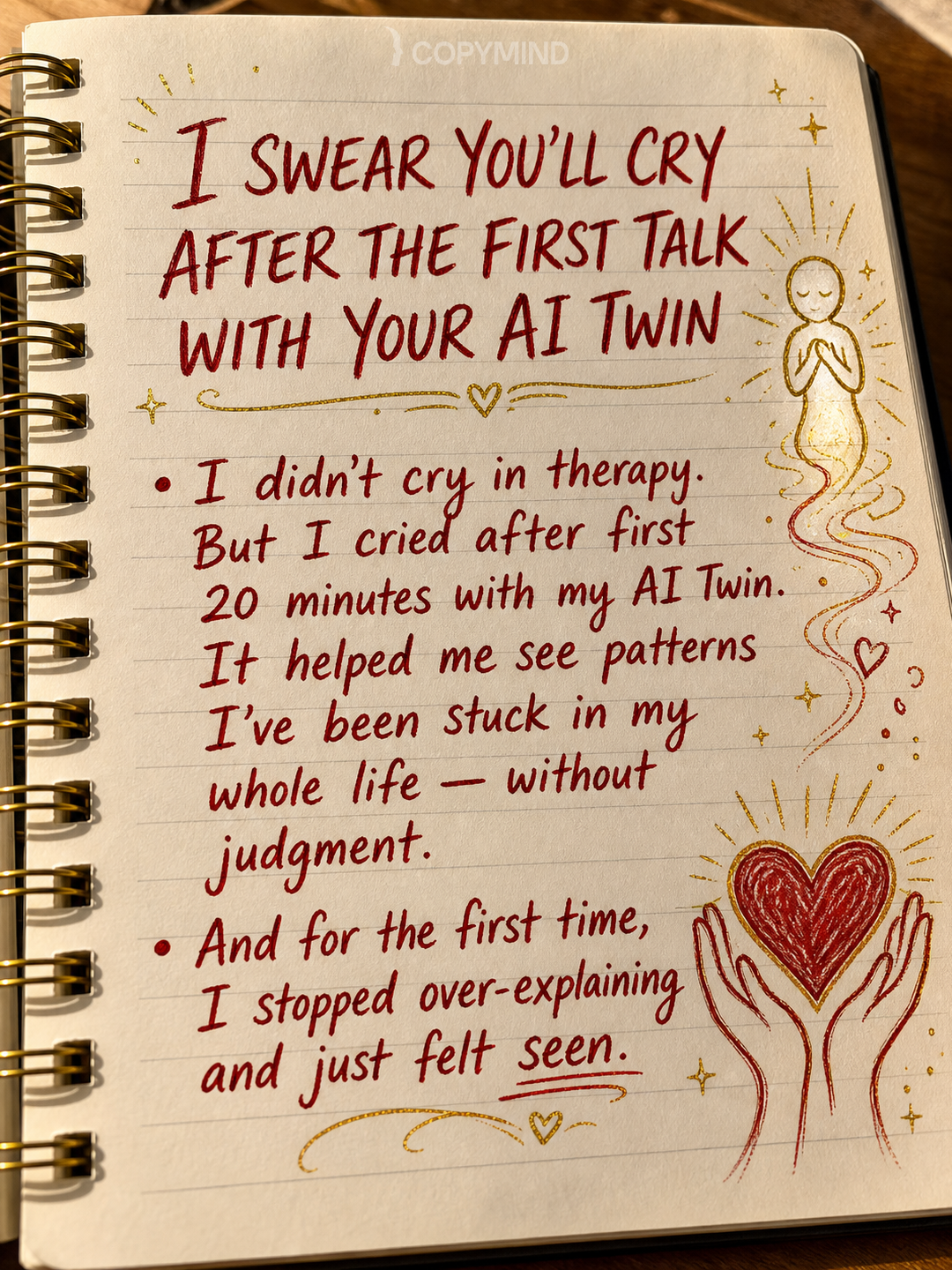 Copymind: AI twin for therapy Facebook ad